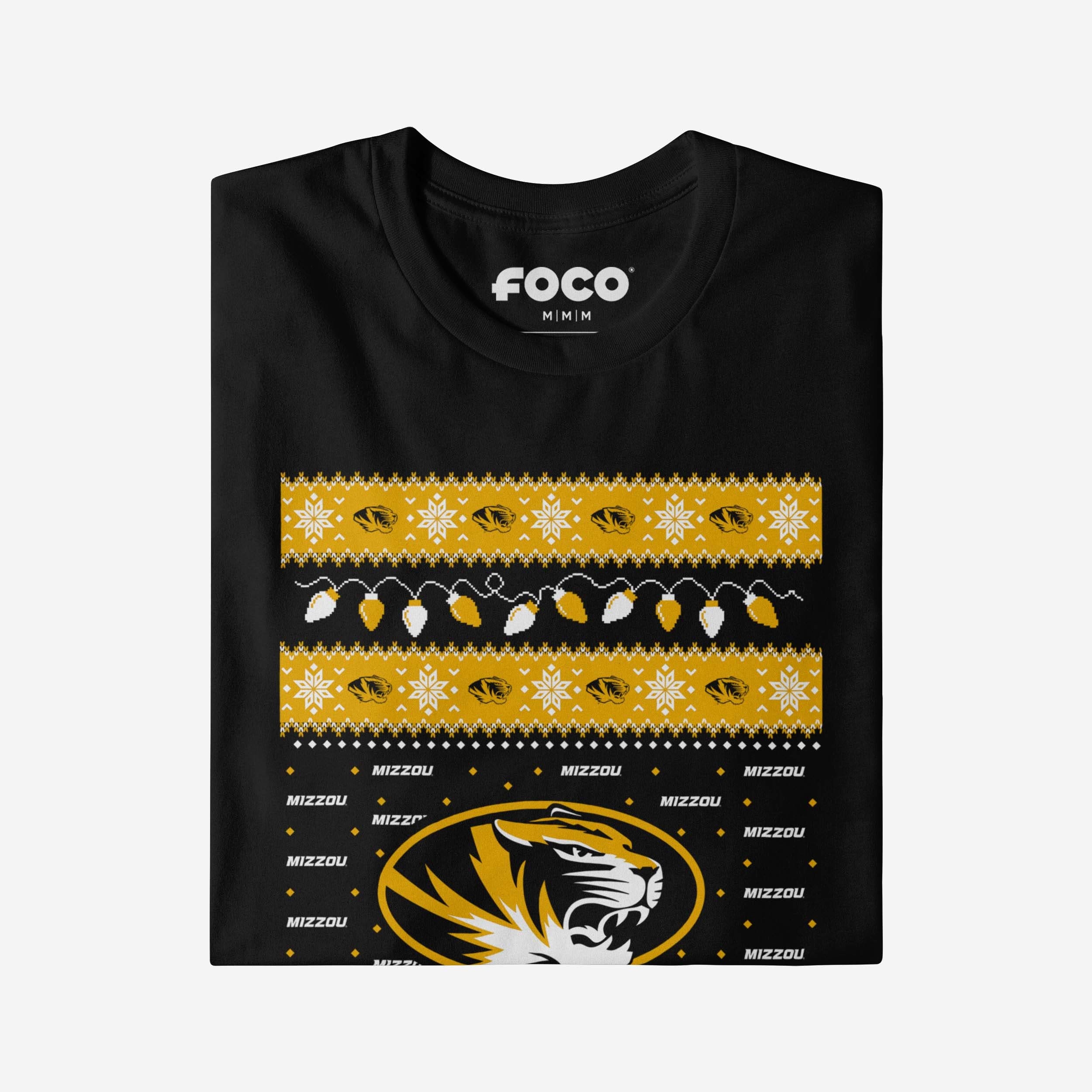 Missouri Tigers Holiday Lights Sweater T-Shirt - Image 4