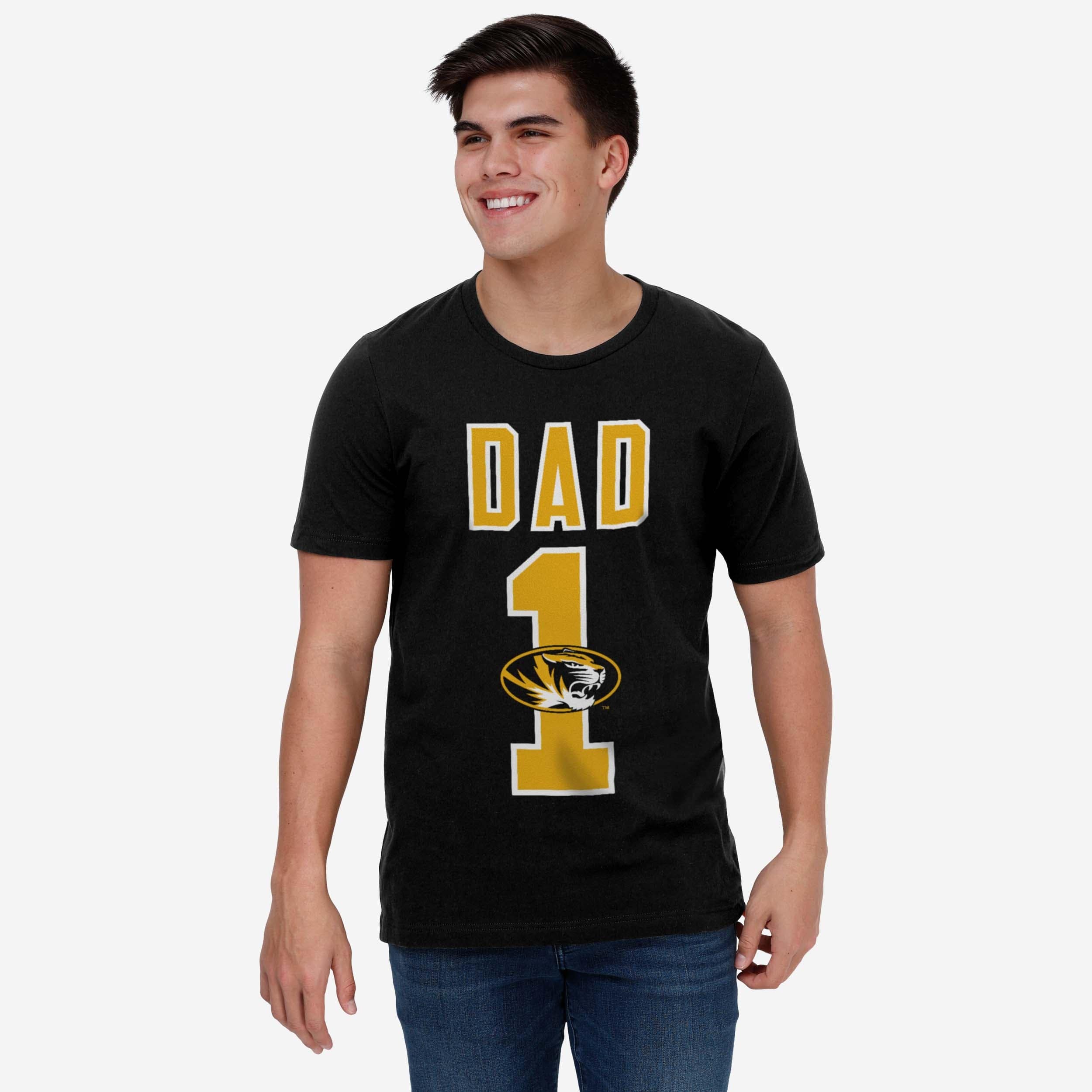 Missouri Tigers Number 1 Dad T-Shirt - Image 2
