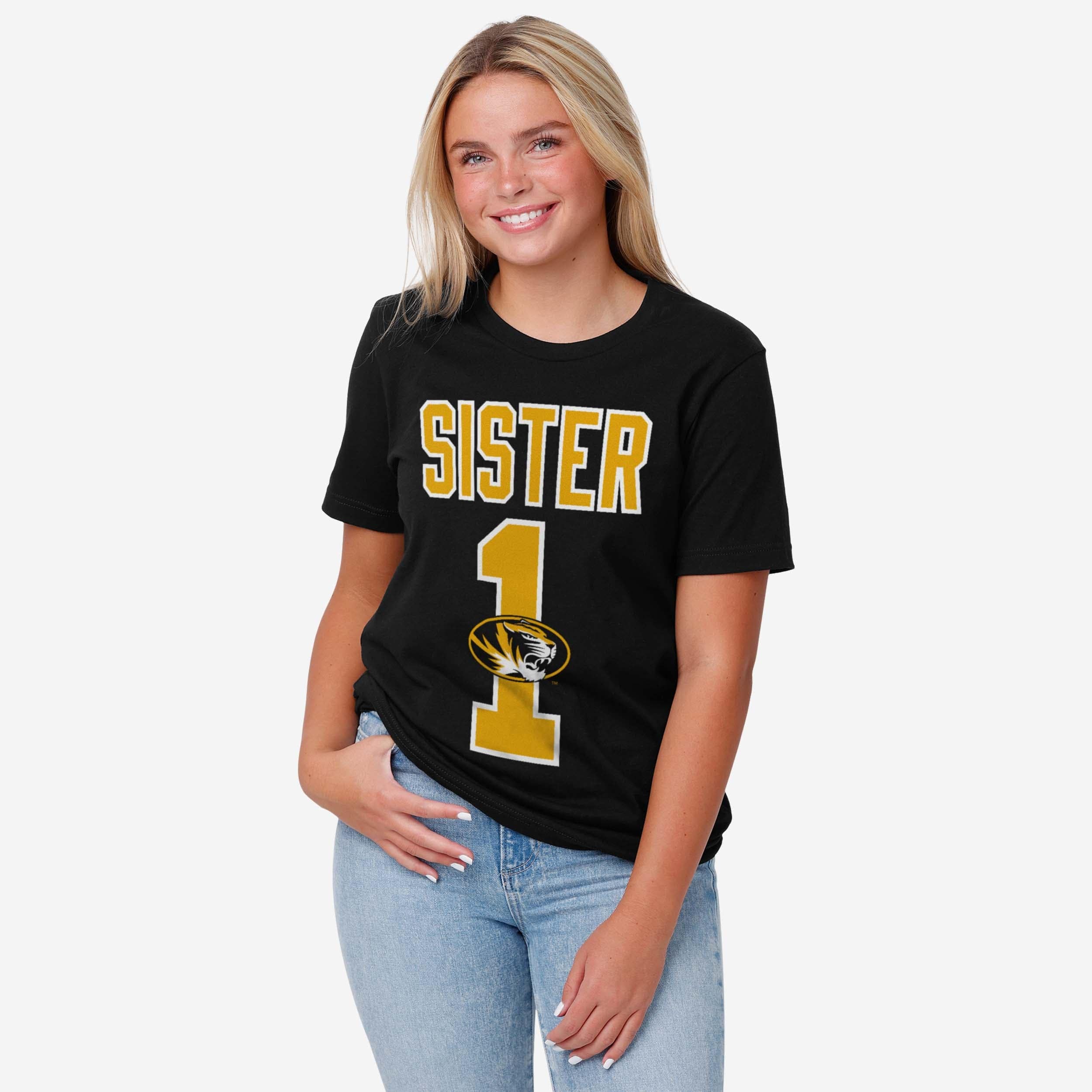 Missouri Tigers Number 1 Sister T-Shirt - Image 2