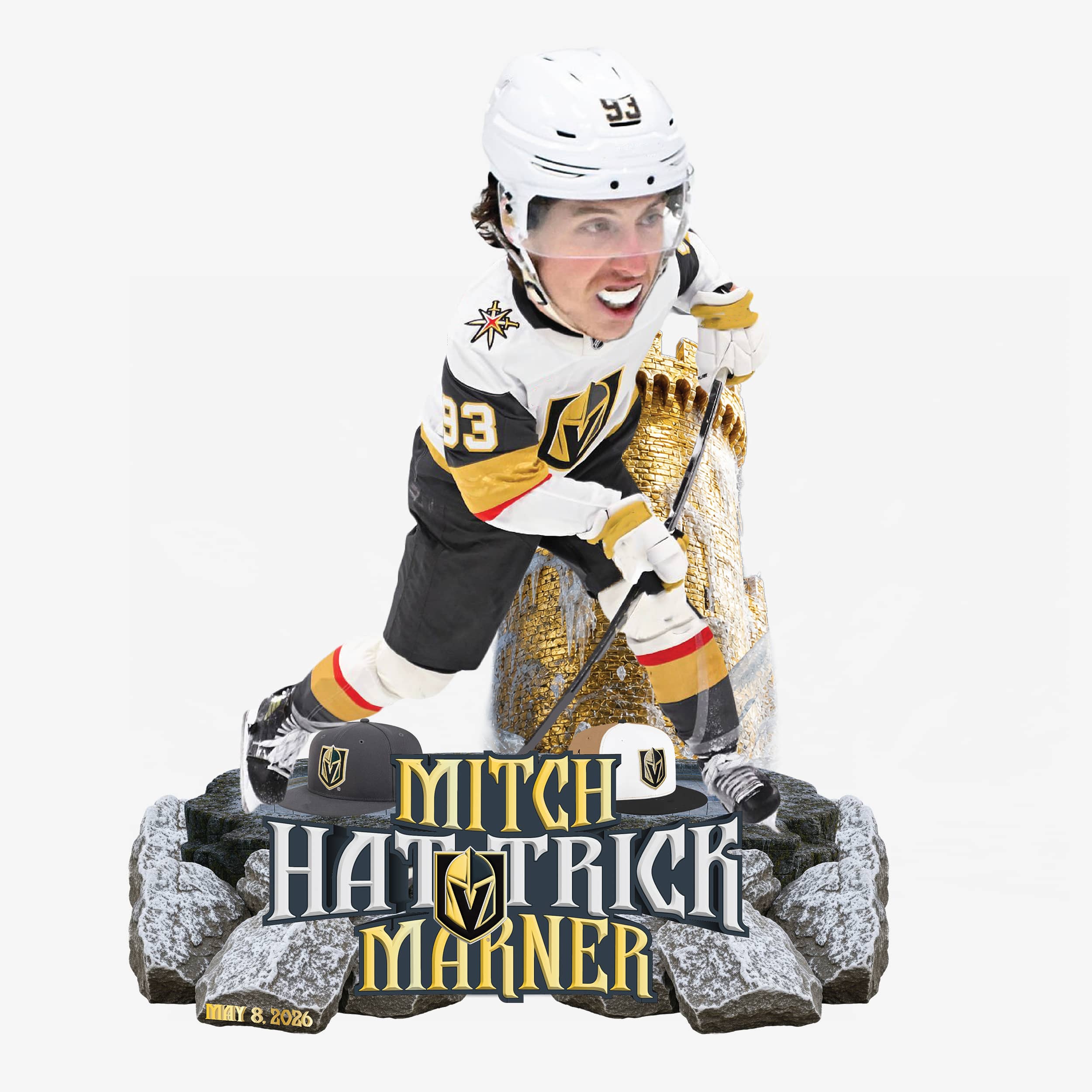 Mitch Marner Vegas Golden Knights 2026 Playoffs Hat Trick Bobblehead