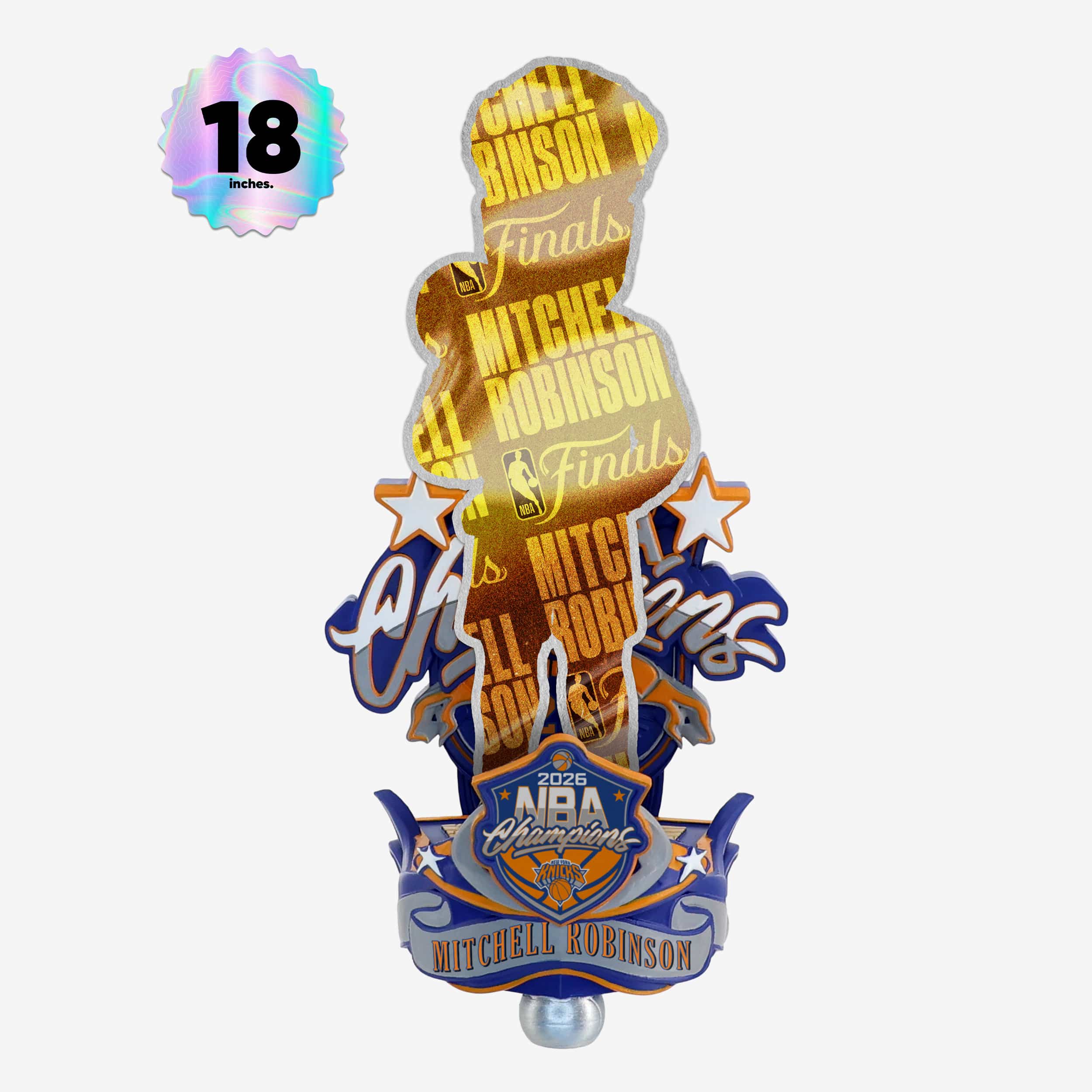 Mitchell Robinson New York Knicks 2026 NBA Champions Celebration 18 in Bobblehead