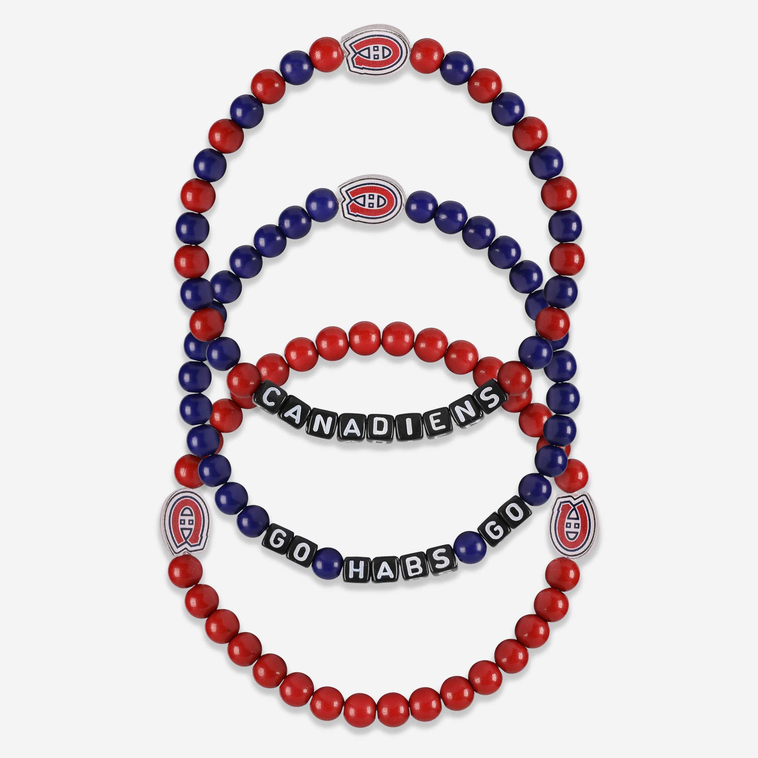 Montreal Canadiens 3 Pack Beaded Friendship Bracelet