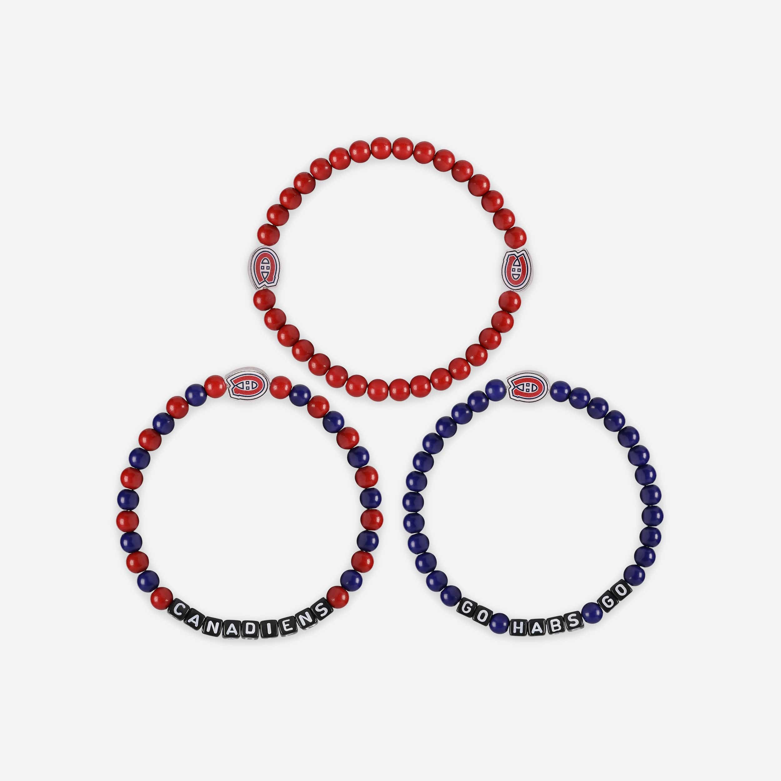 Montreal Canadiens 3 Pack Beaded Friendship Bracelet - Image 3