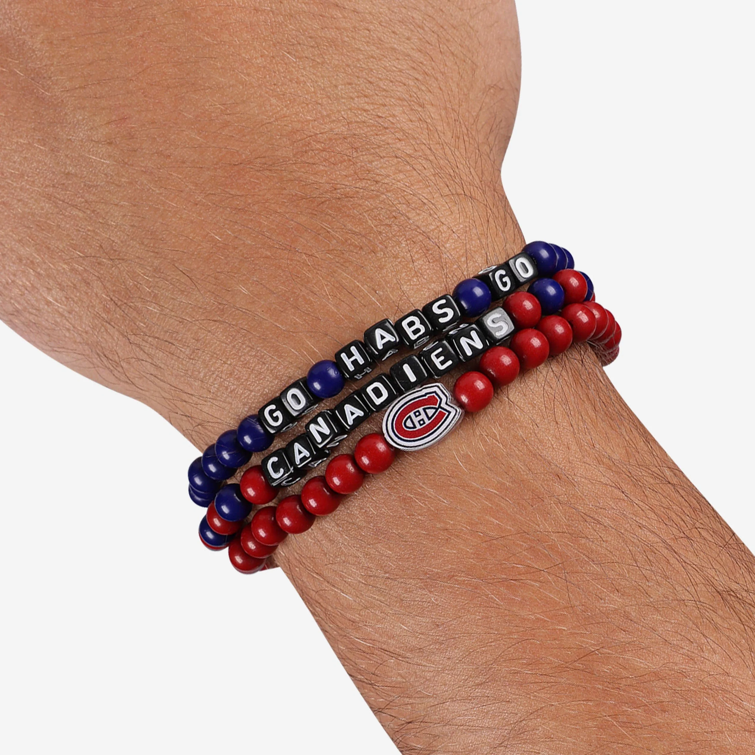 Montreal Canadiens 3 Pack Beaded Friendship Bracelet - Image 4