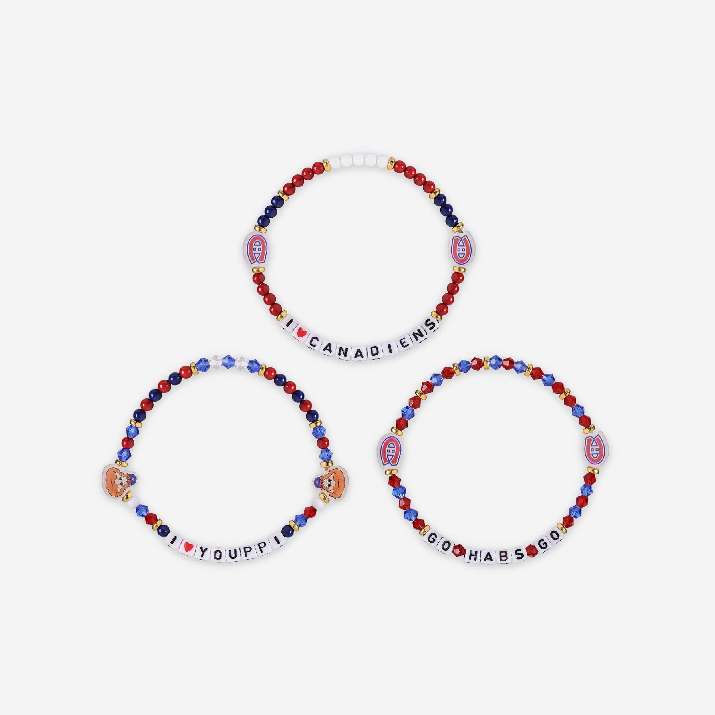 Montreal Canadiens 3 Pack Friendship Bracelet - Image 3