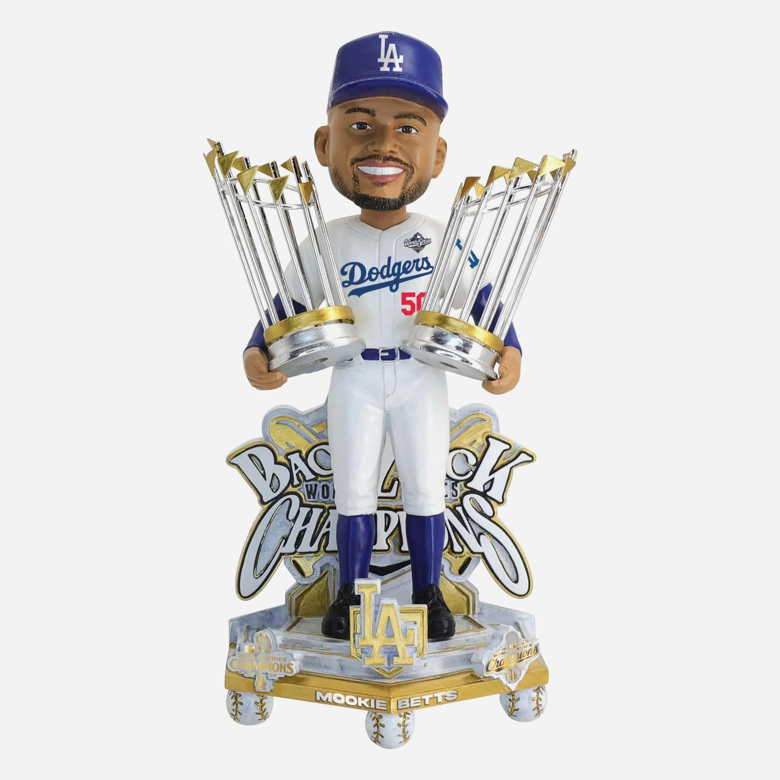 Mookie Betts Los Angeles Dodgers 2025 Back To Back World Series Champions Celebration Bobblehead