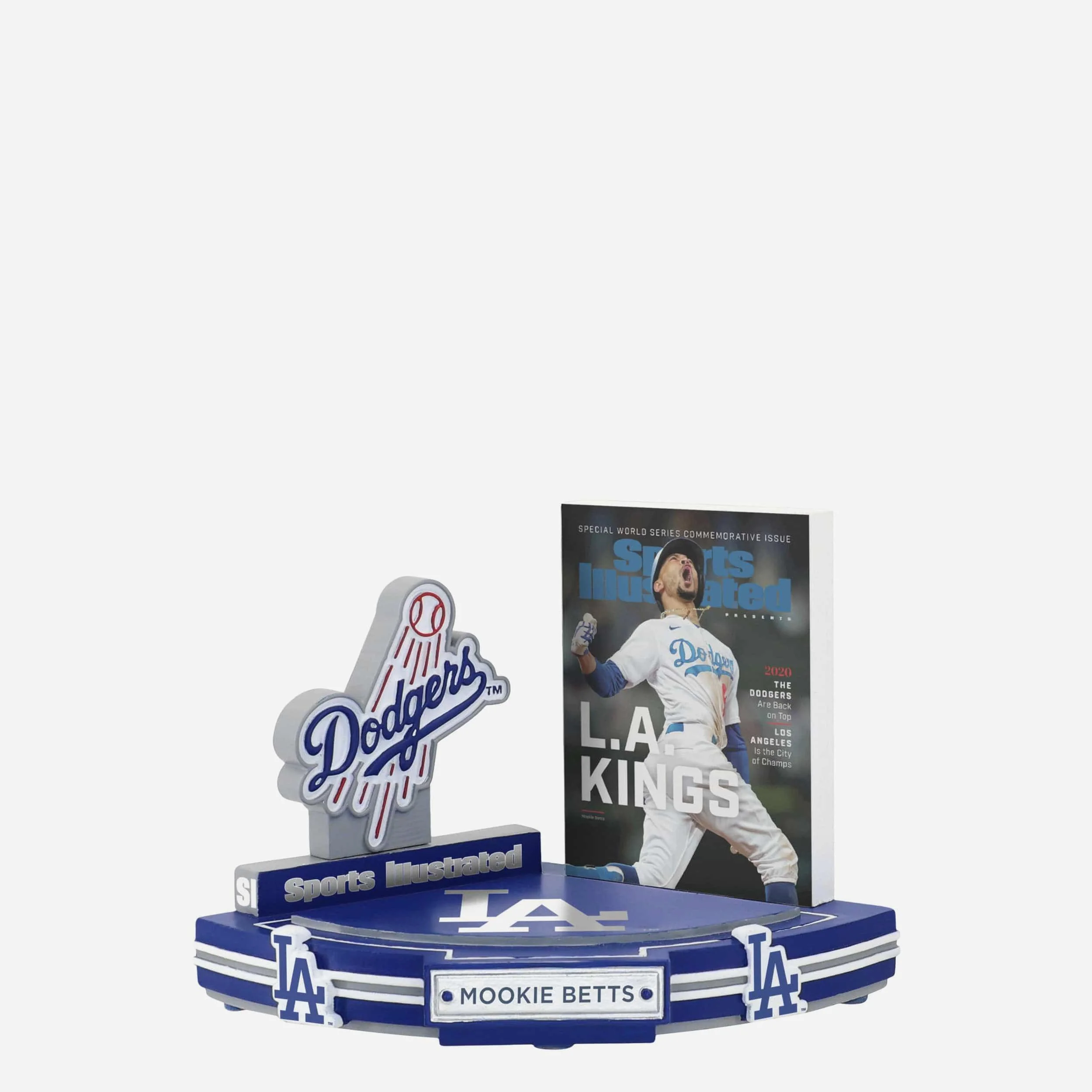 Mookie Betts Los Angeles Dodgers LA Kings 2020 World Series Commemorative Sports Illustrated Cover Bobblehead - Image 4