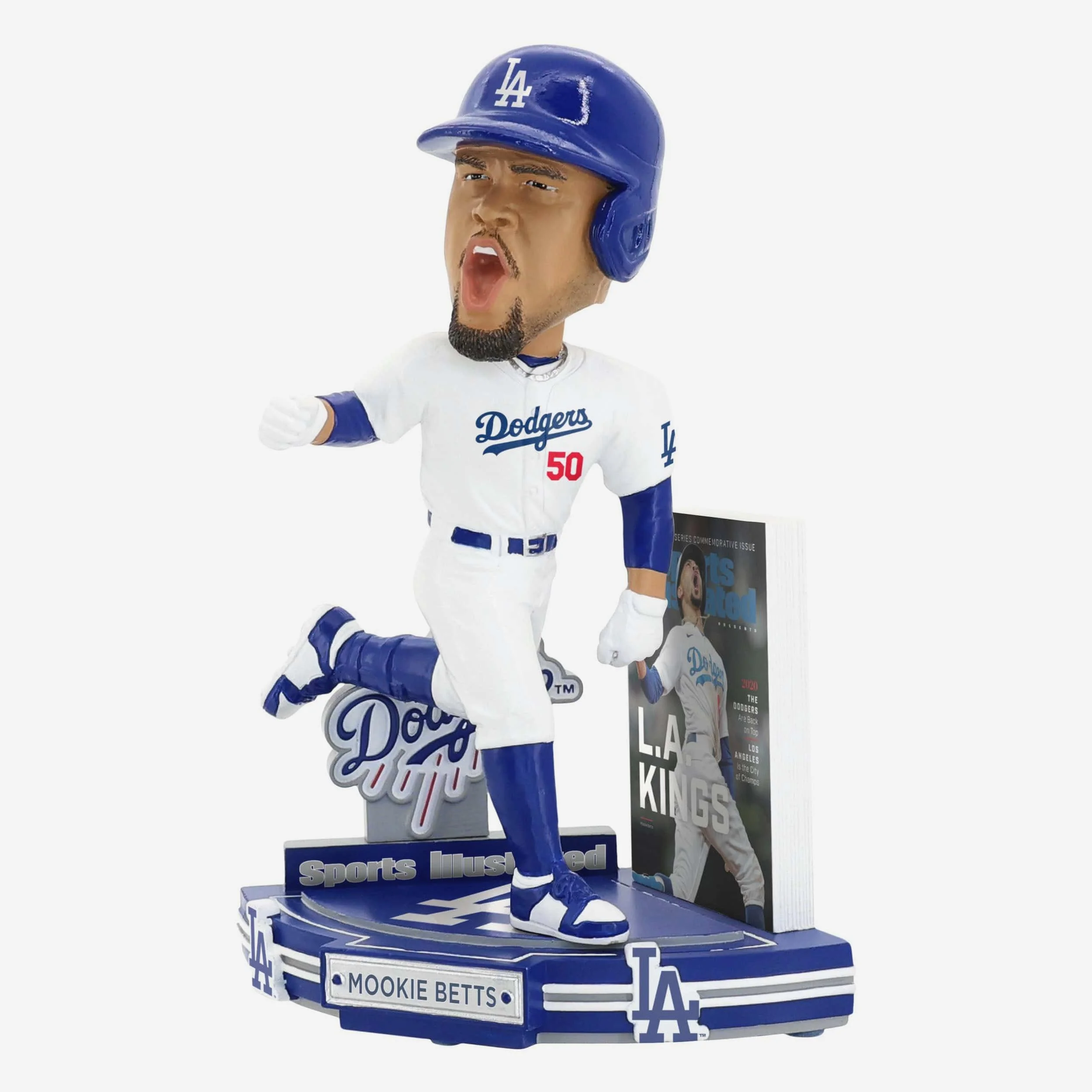 Mookie Betts Los Angeles Dodgers LA Kings 2020 World Series Commemorative Sports Illustrated Cover Bobblehead - Image 5