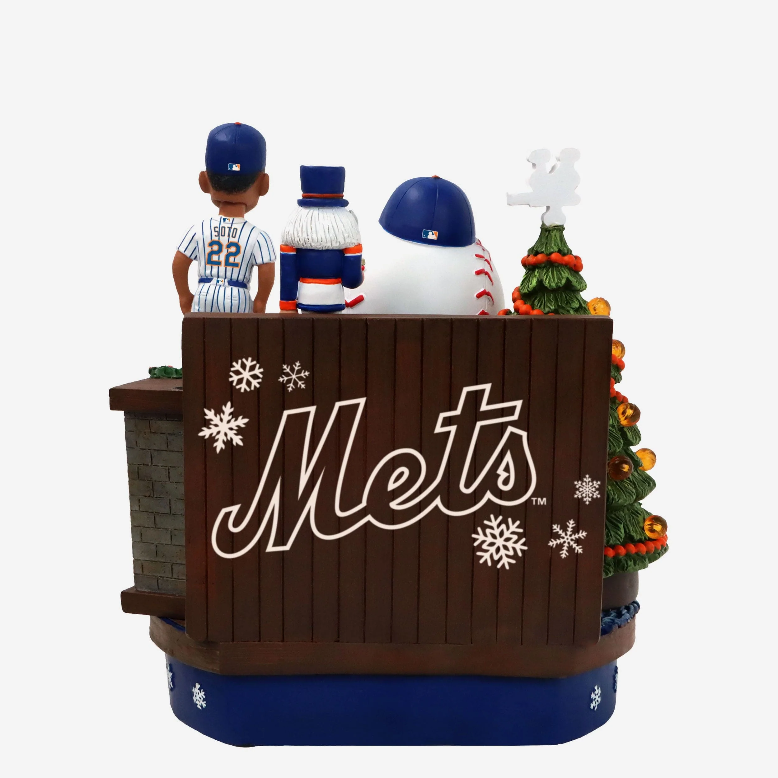 Mr Met & Juan Soto New York Mets Light Up Holiday Bobblehead Scene - Image 6