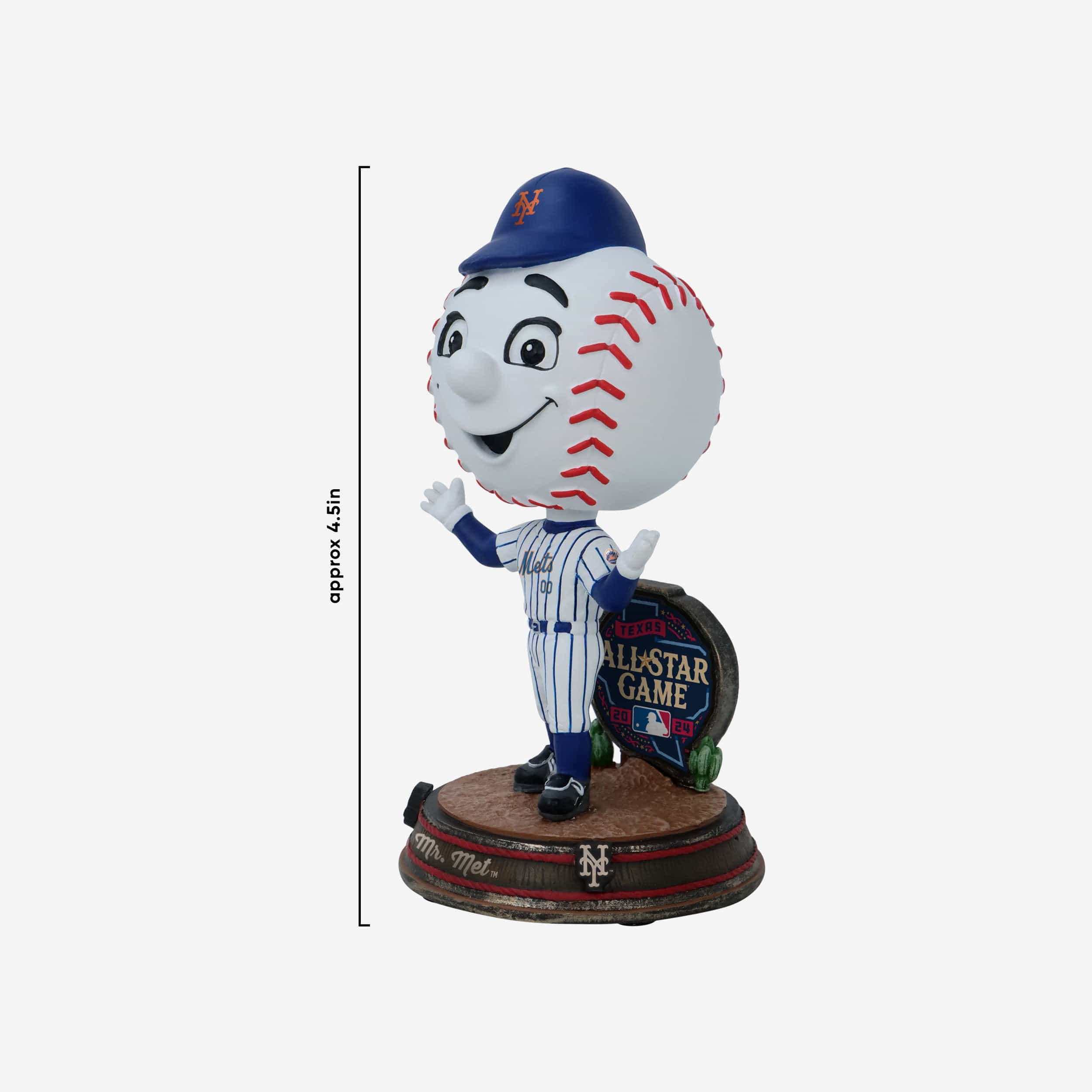 Mr Met New York Mets 2024 All-Star Bobbles on Parade Mascot Mini Bighead Bobblehead - Image 4