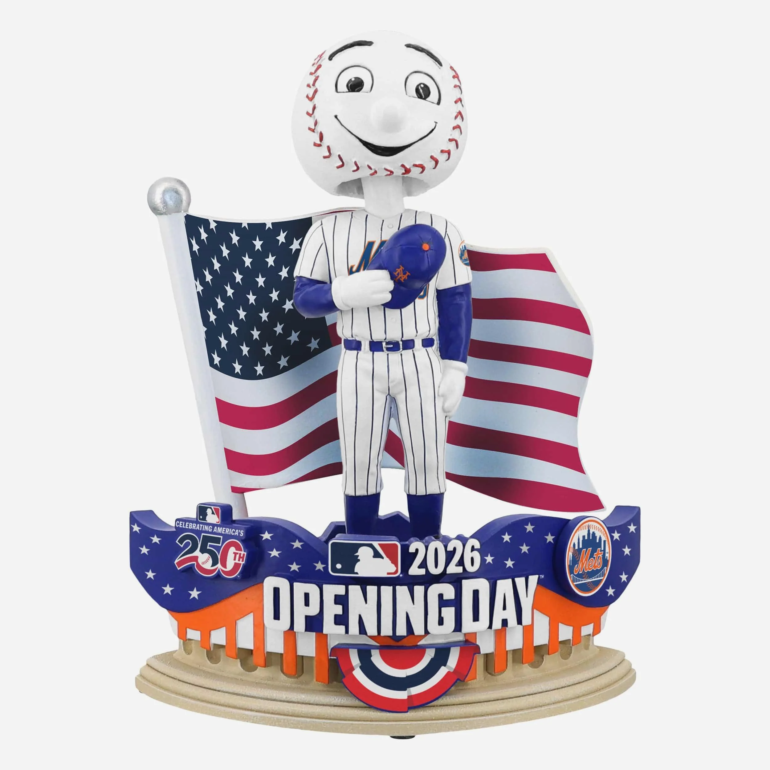 Mr Met New York Mets 2026 Opening Day Mascot Bobblehead