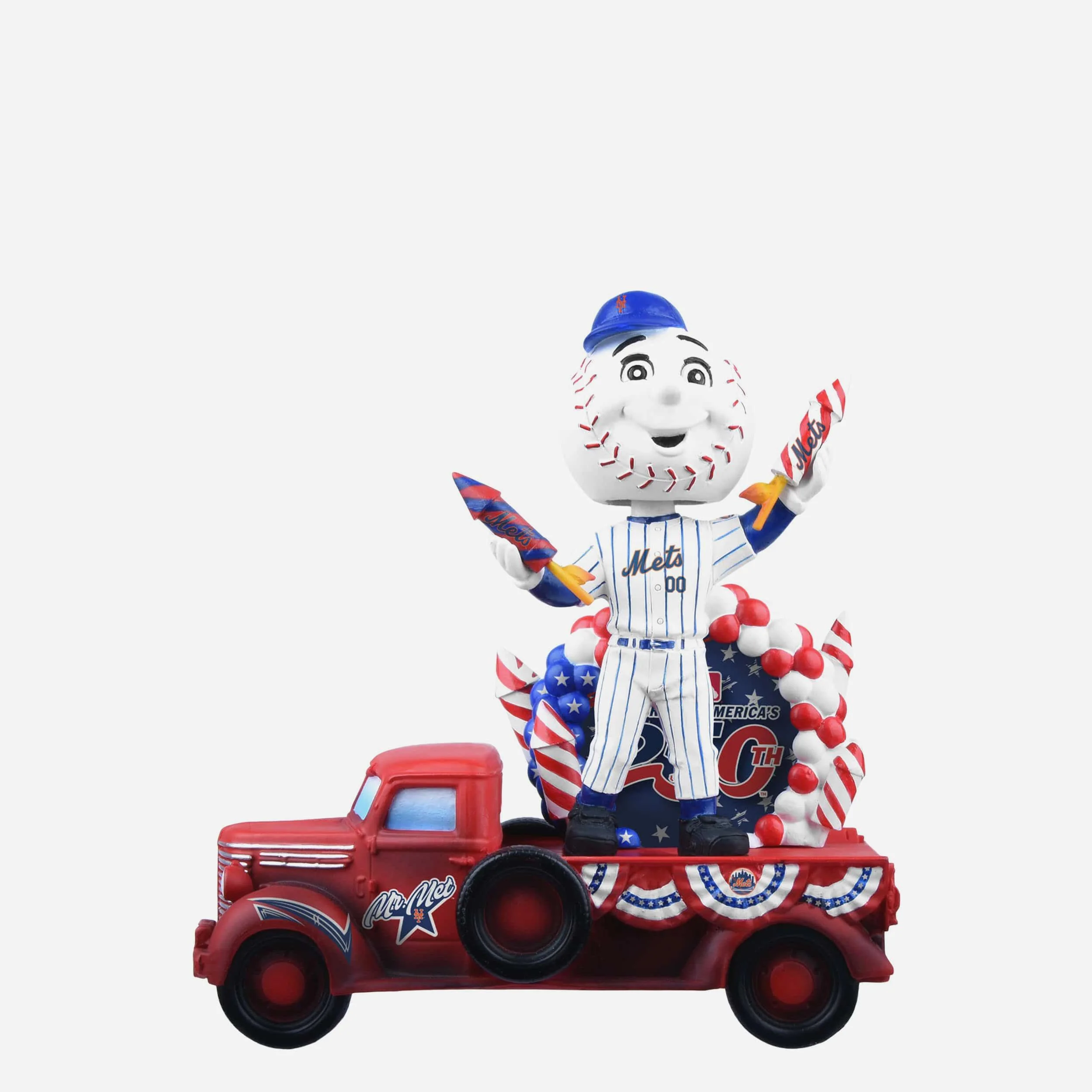 Mr Met New York Mets America's 250th Anniversary Parade Float Mascot Bobblehead