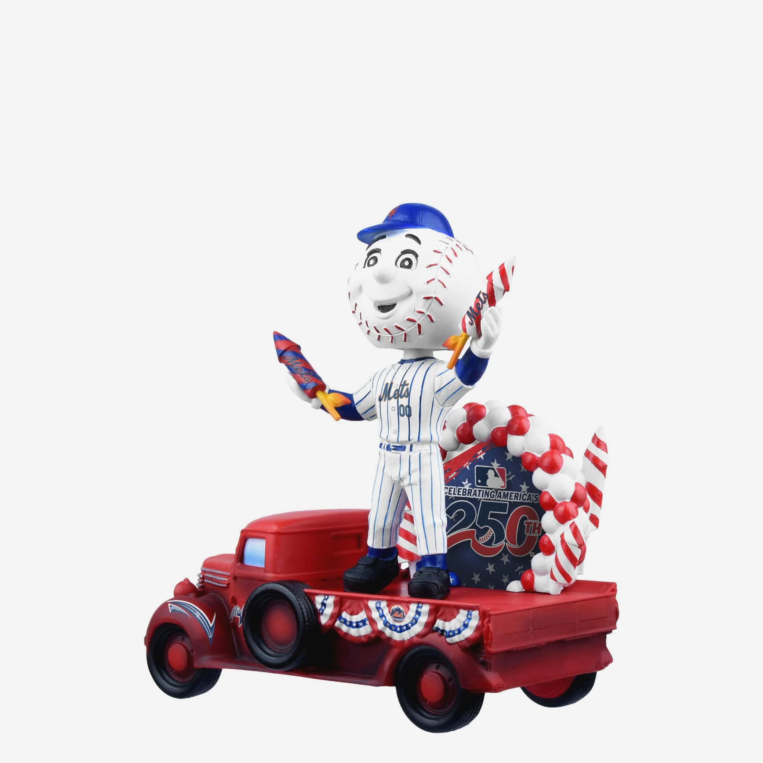 Mr Met New York Mets America's 250th Anniversary Parade Float Mascot Bobblehead - Image 5