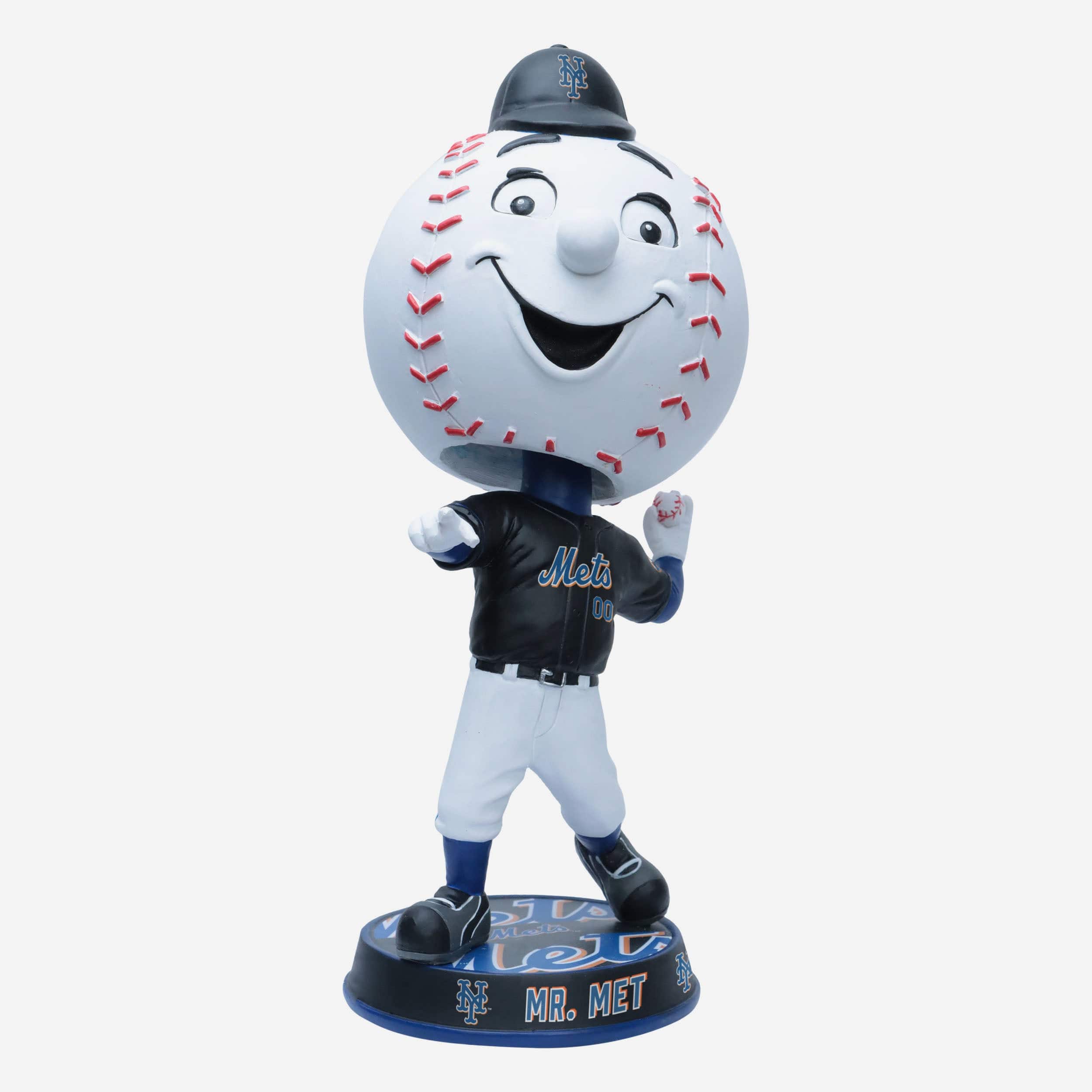 Mr Met New York Mets Black Jersey Field Stripe Mascot Bighead Bobblehead