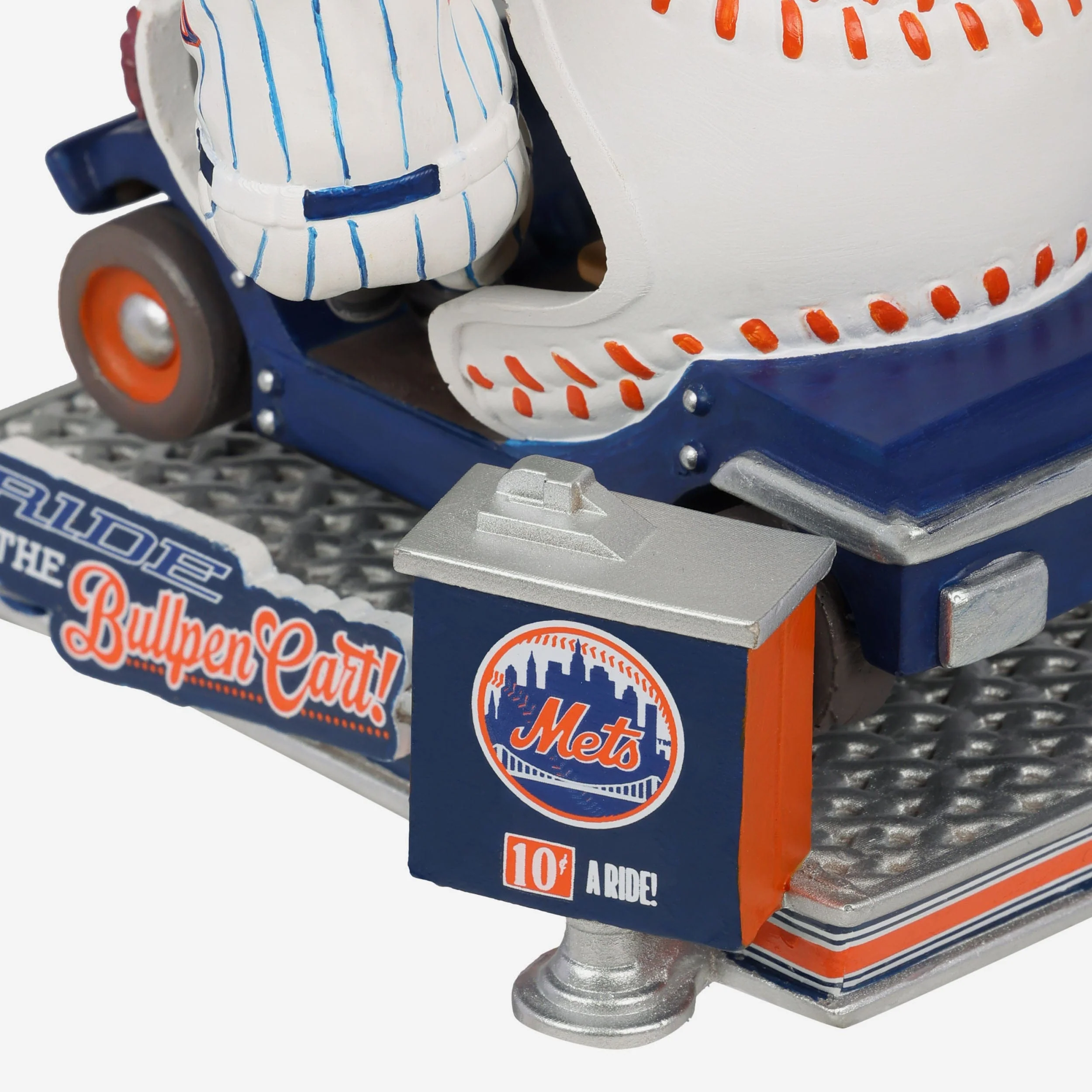 Mr Met New York Mets Bullpen Cart Mascot Bobblehead - Image 3