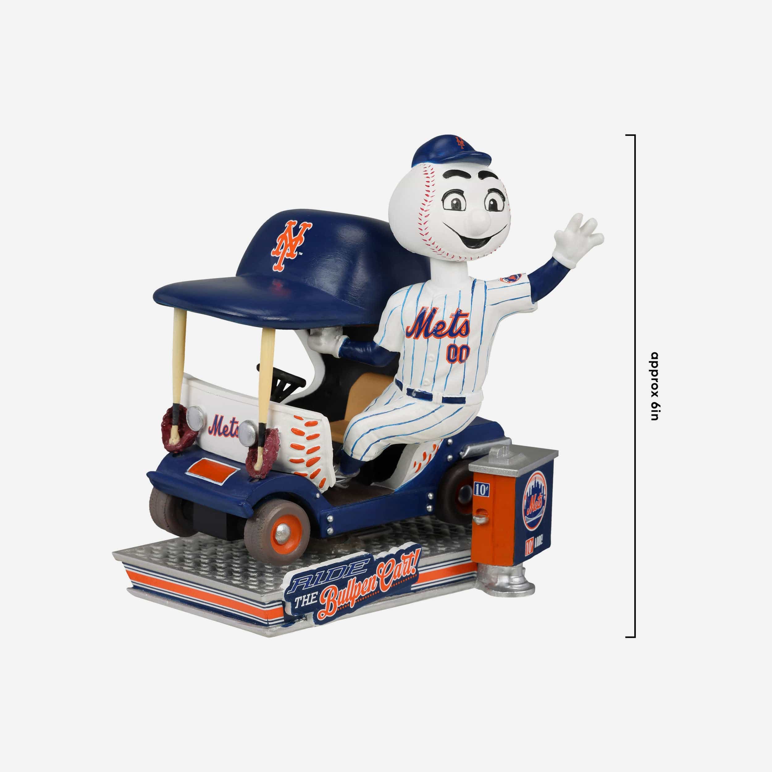 Mr Met New York Mets Bullpen Cart Mascot Bobblehead - Image 4
