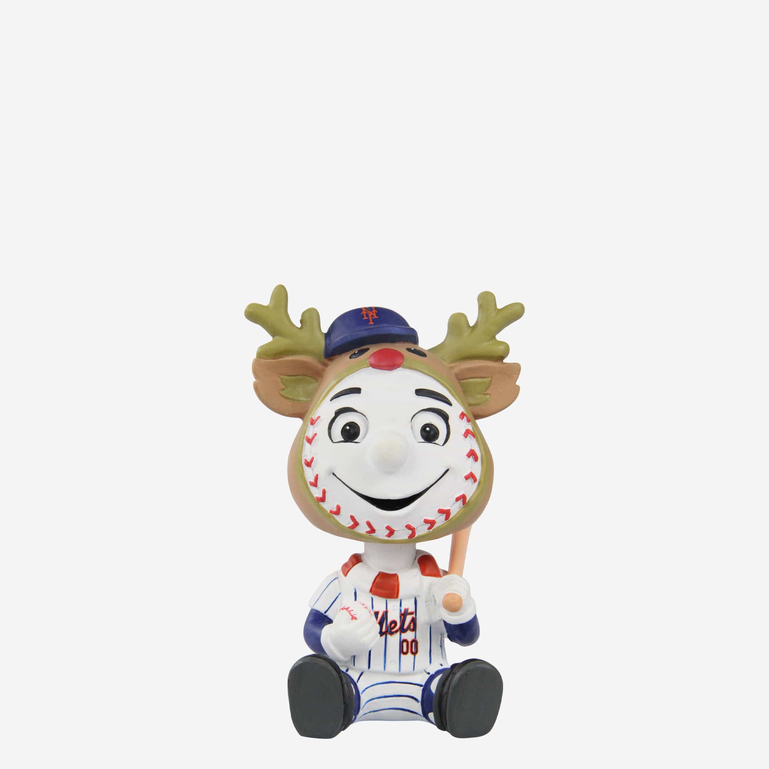 Mr Met New York Mets Christmas Mascot Bobble Bro Mini Bobblehead