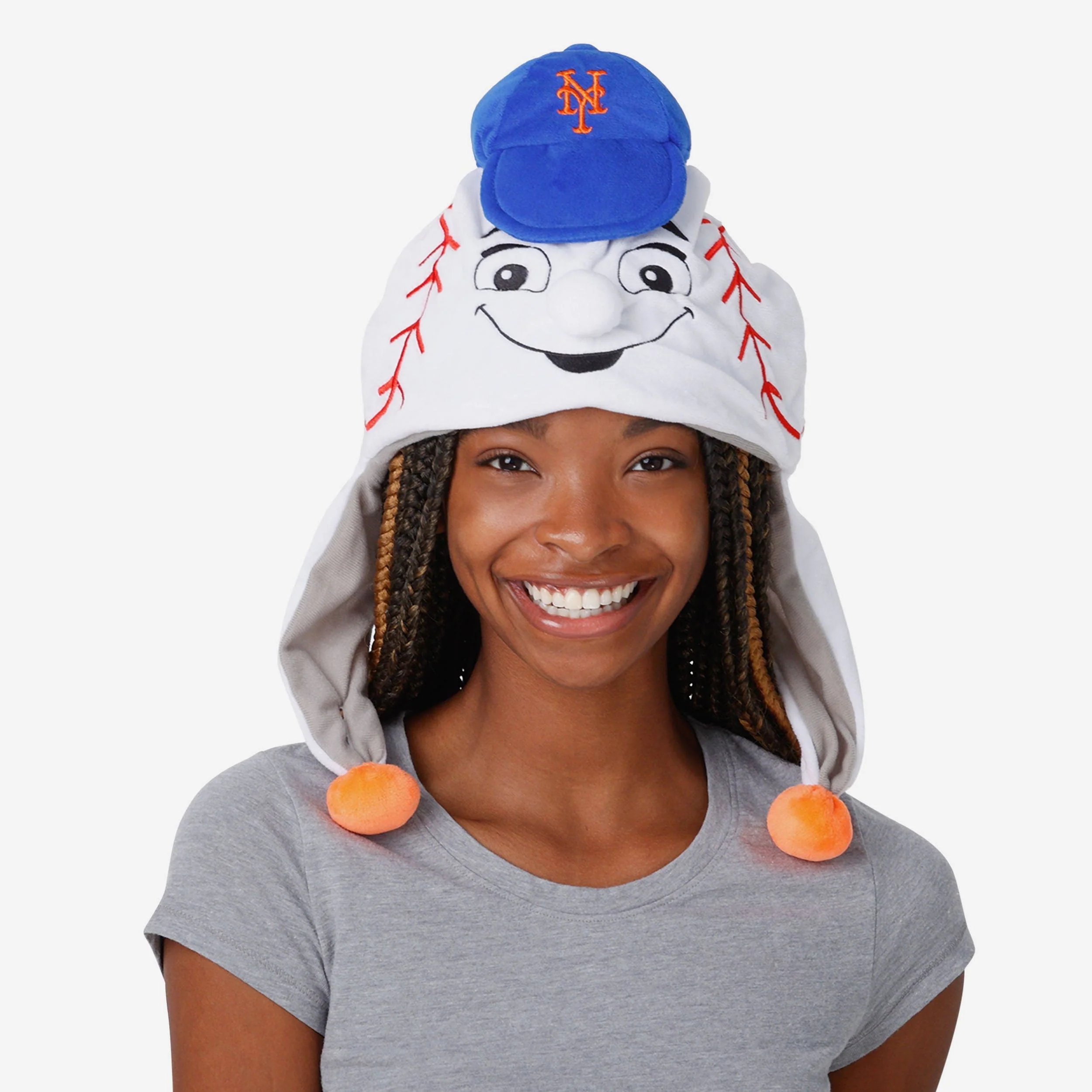 Mr Met New York Mets Mascot Plush Hat - Image 4