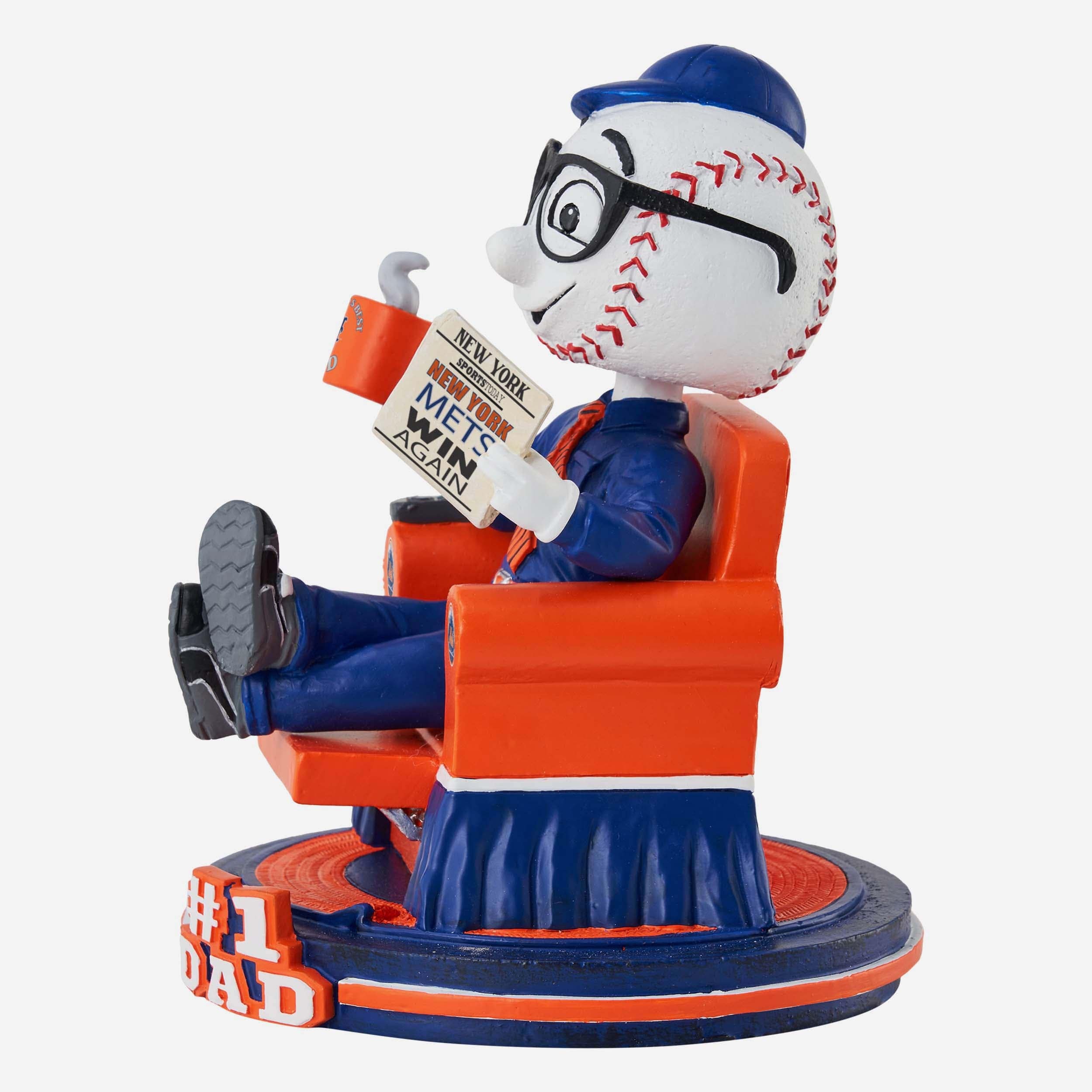 Mr Met New York Mets No 1 Dad Mascot Bobblehead - Image 4