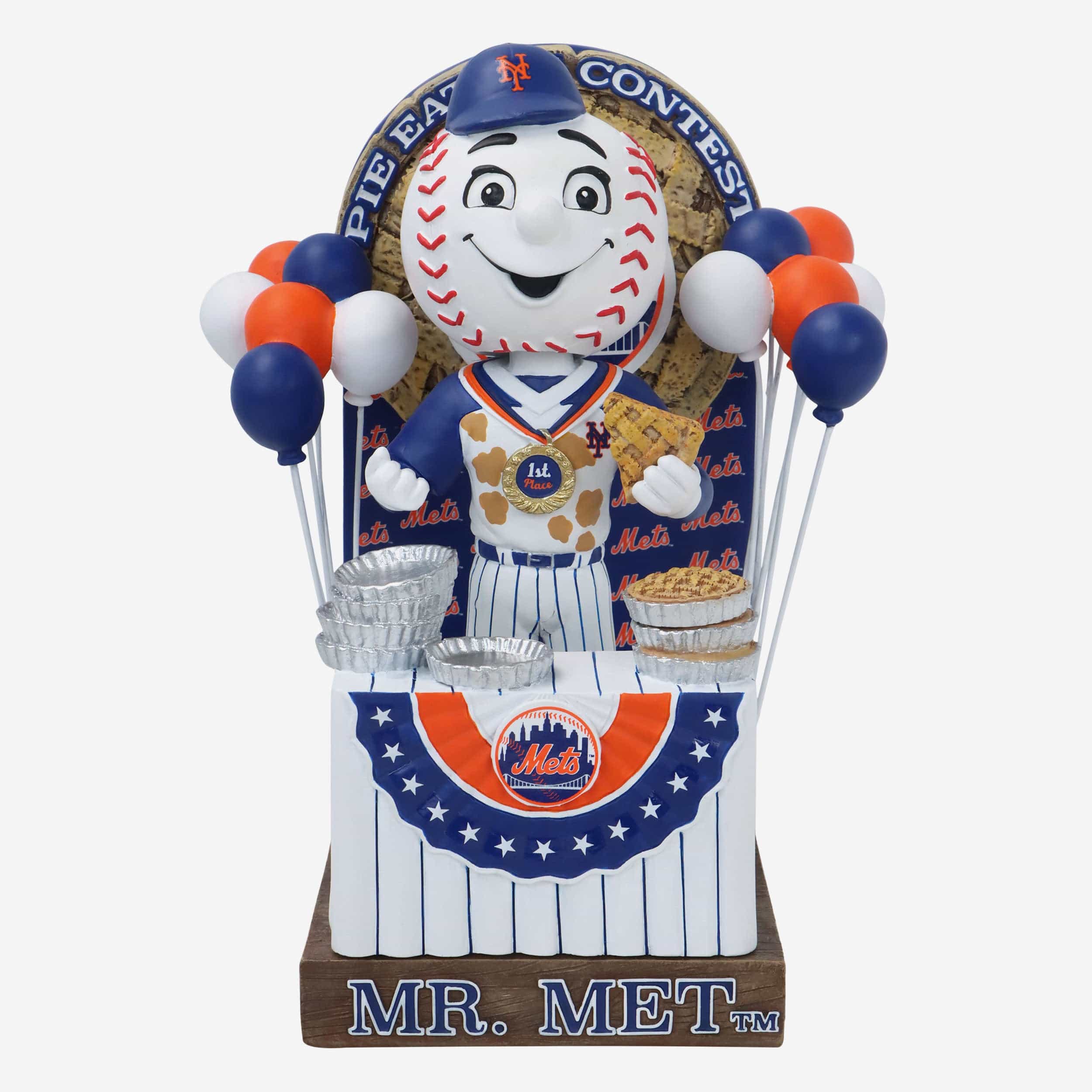 Mr Met New York Mets Pie Eating Contest Mascot Bobblehead