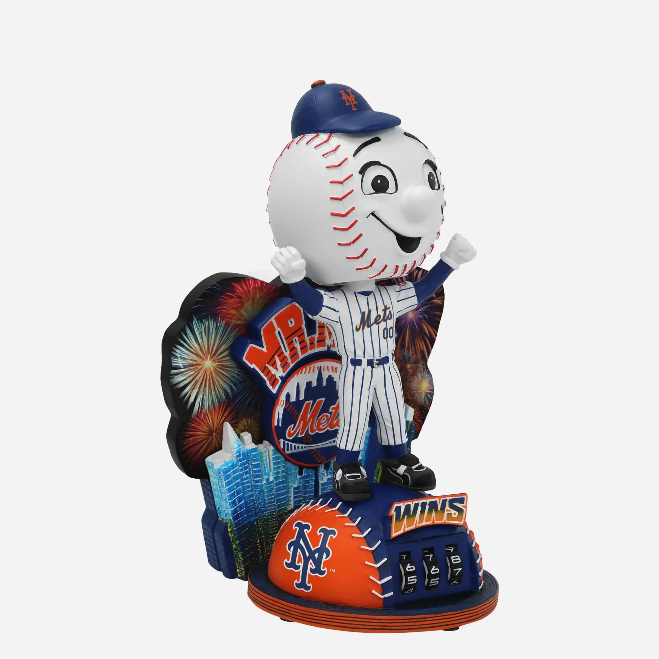 Mr Met New York Mets Win Counter Medium Bighead Bobblehead - Image 4