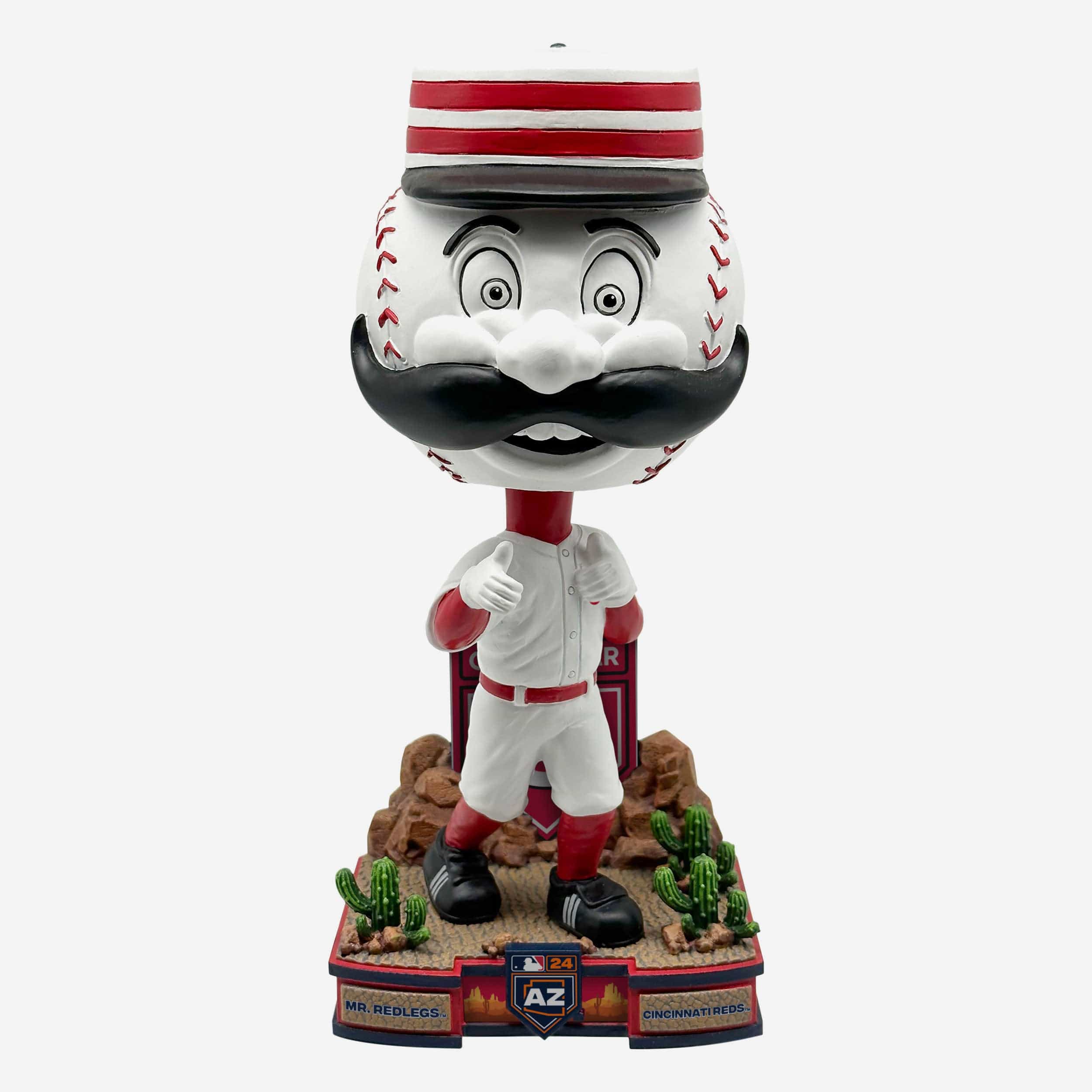 Mr Redlegs Cincinnati Reds 2024 Spring Training Cactus League Mascot Bighead Bobblehead