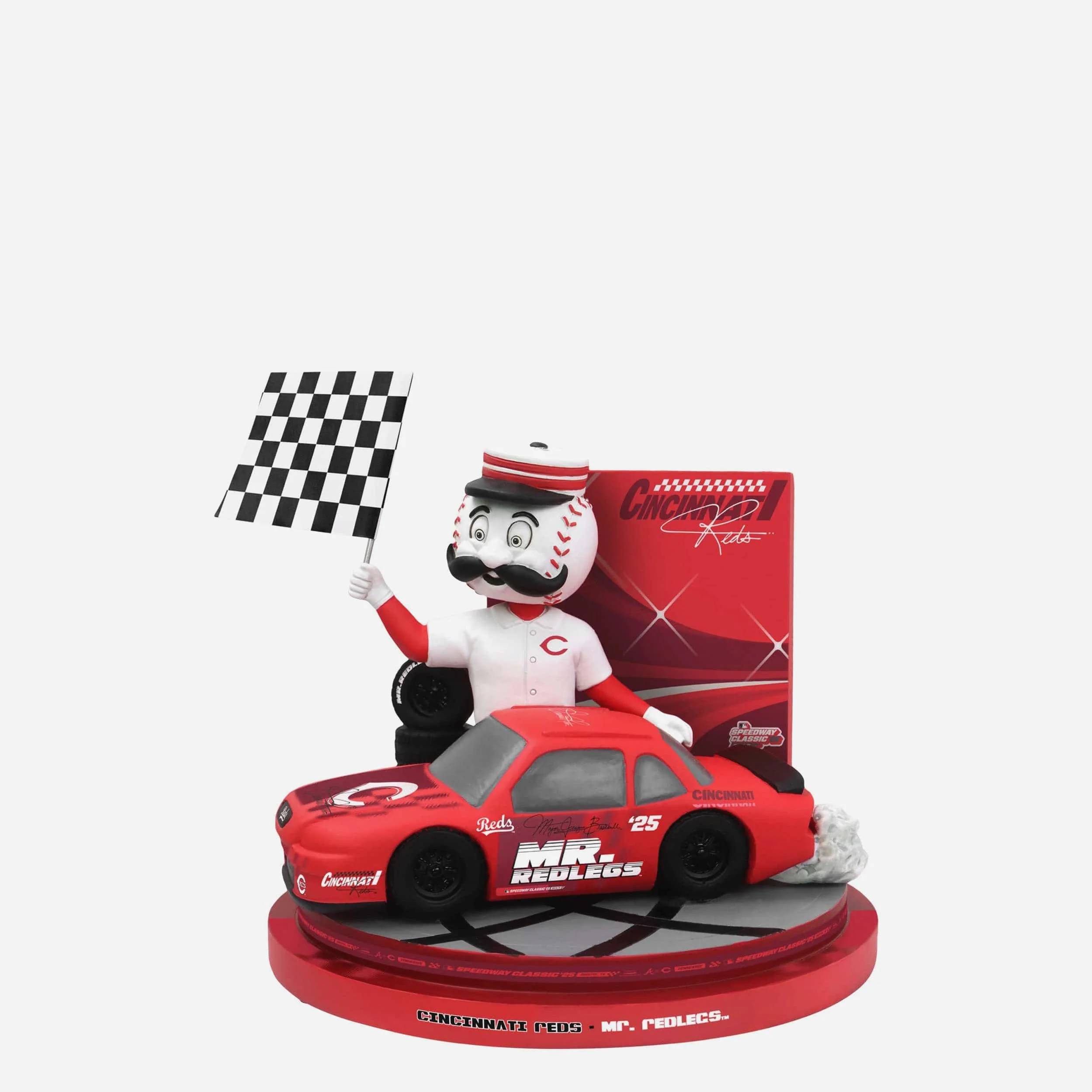 Mr Redlegs Cincinnati Reds 2025 MLB Speedway Classic Mascot Bobblehead