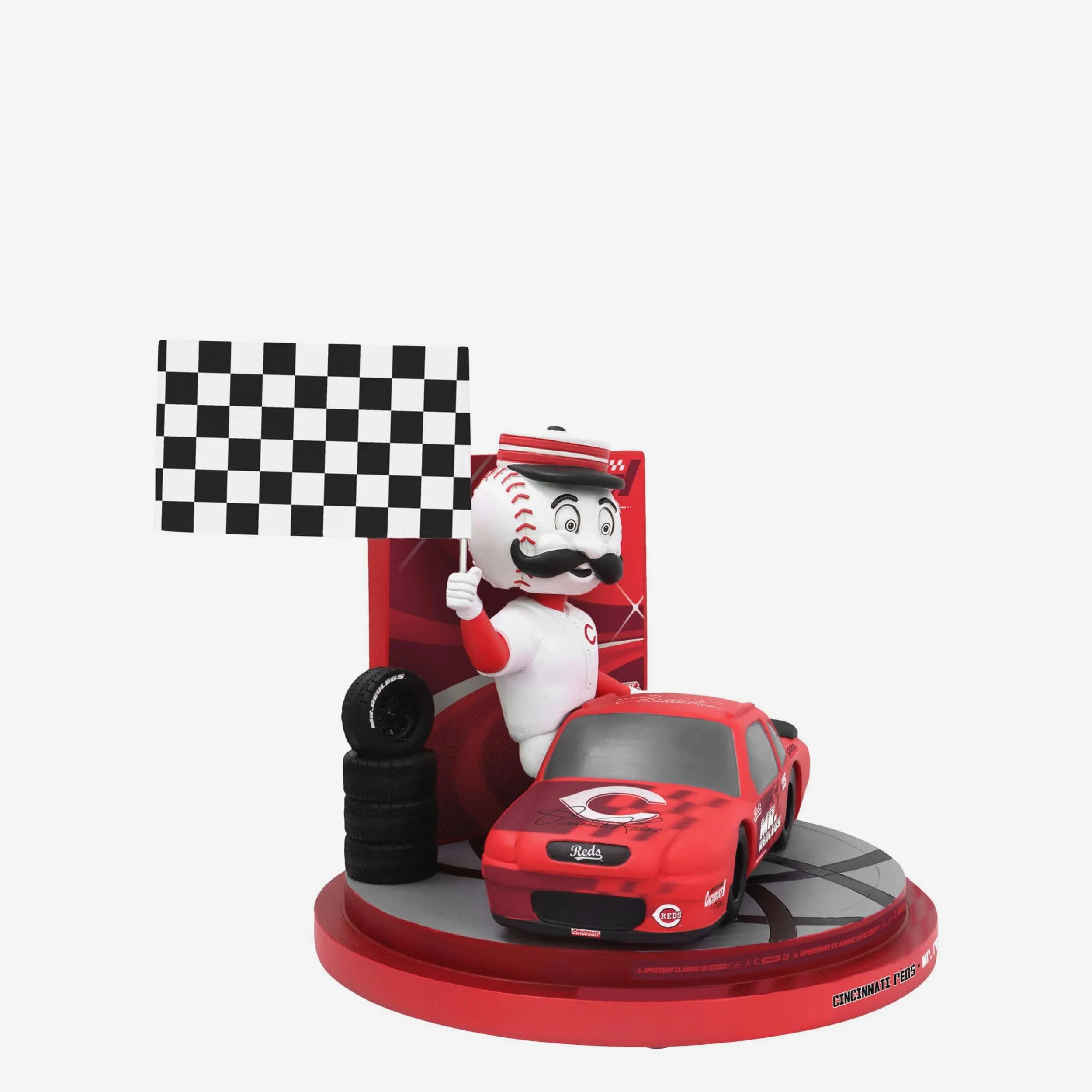 Mr Redlegs Cincinnati Reds 2025 MLB Speedway Classic Mascot Bobblehead - Image 4