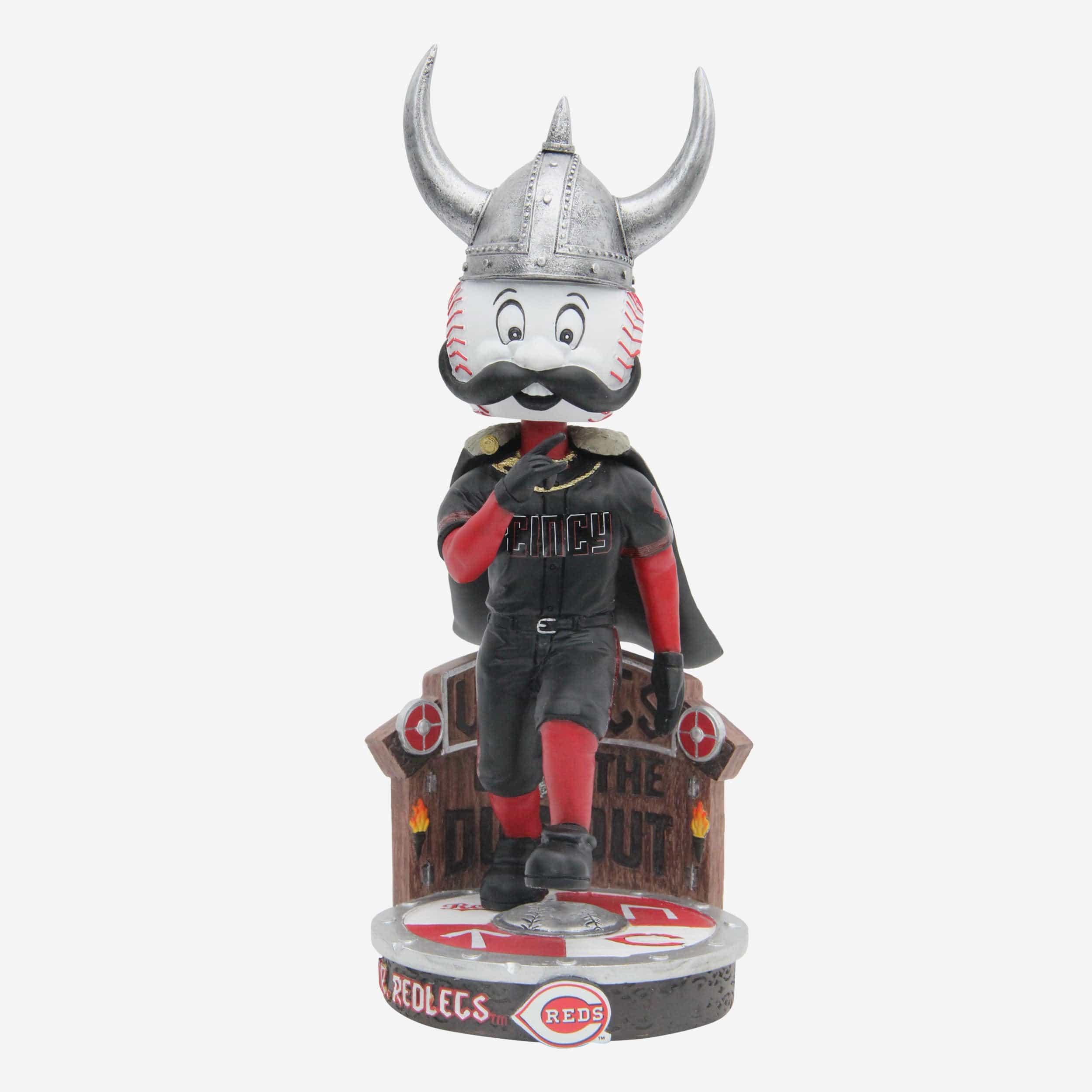 Mr Redlegs Cincinnati Reds City Connect Viking Hat Home Run Celebration Mascot Bobblehead