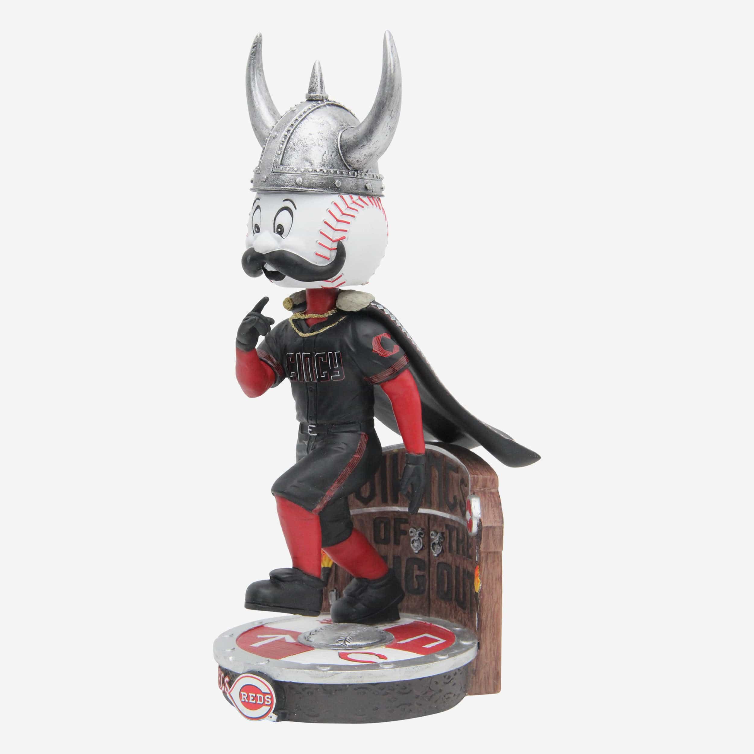 Mr Redlegs Cincinnati Reds City Connect Viking Hat Home Run Celebration Mascot Bobblehead - Image 4