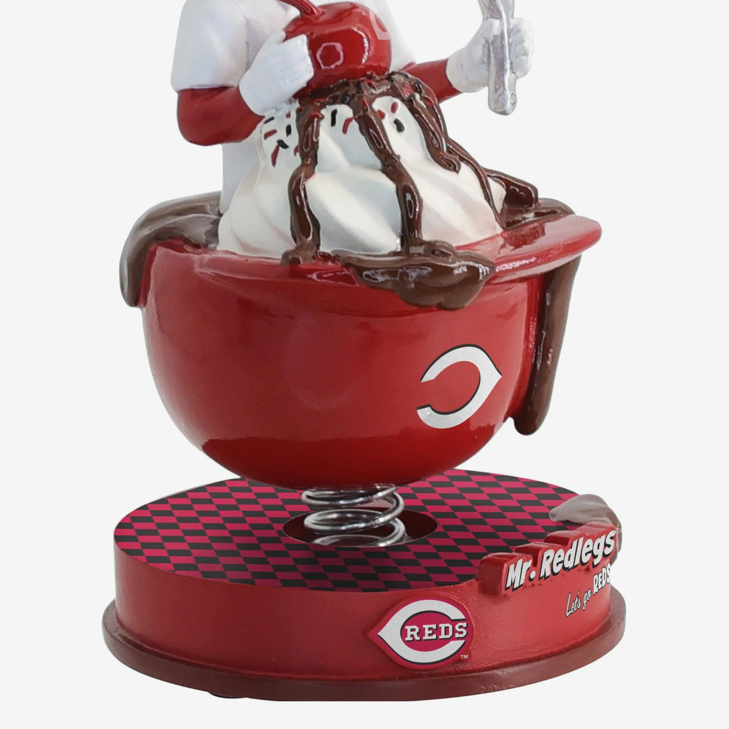 Mr Redlegs Cincinnati Reds Ice Cream Helmet Mascot Bobblehead - Image 3