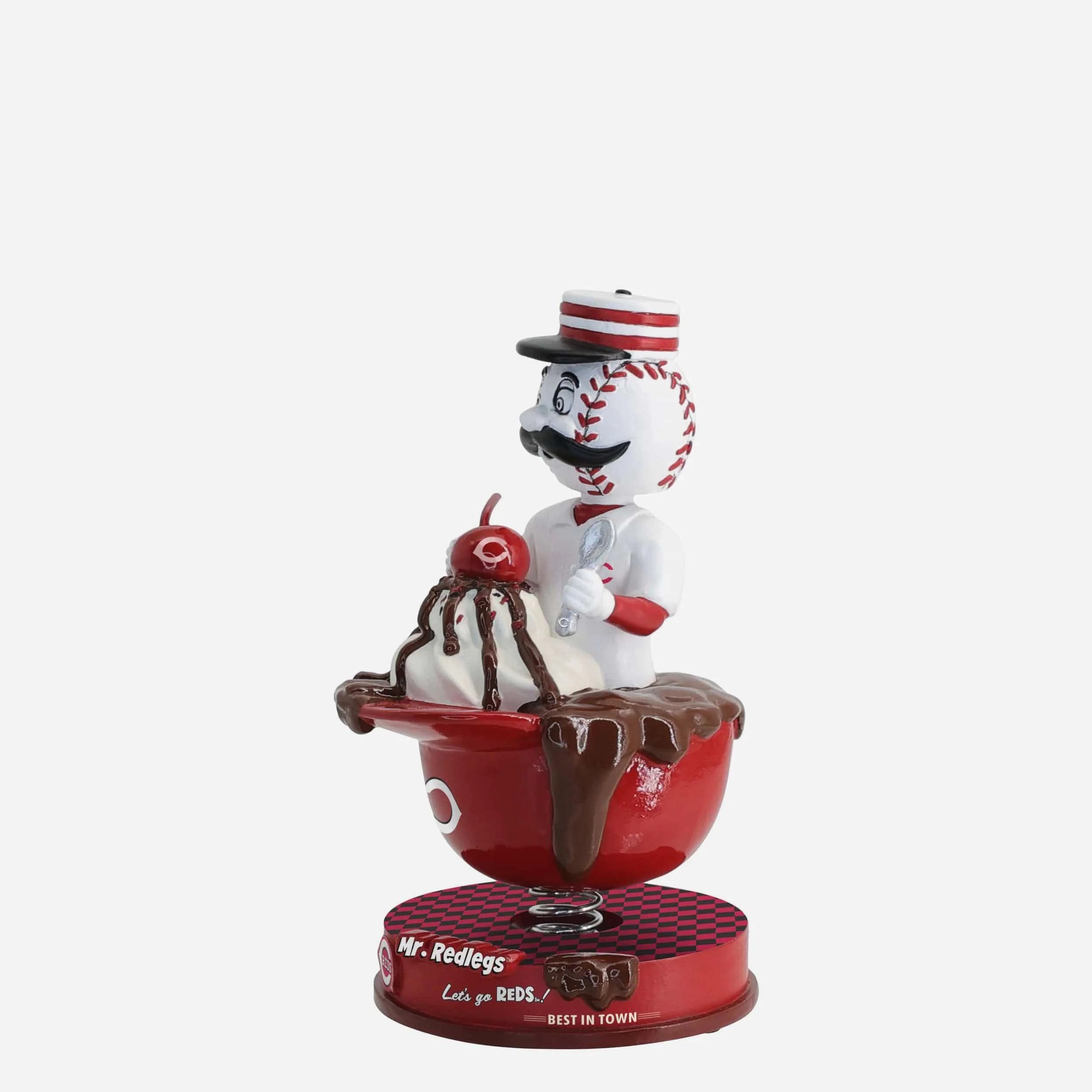 Mr Redlegs Cincinnati Reds Ice Cream Helmet Mascot Bobblehead - Image 4