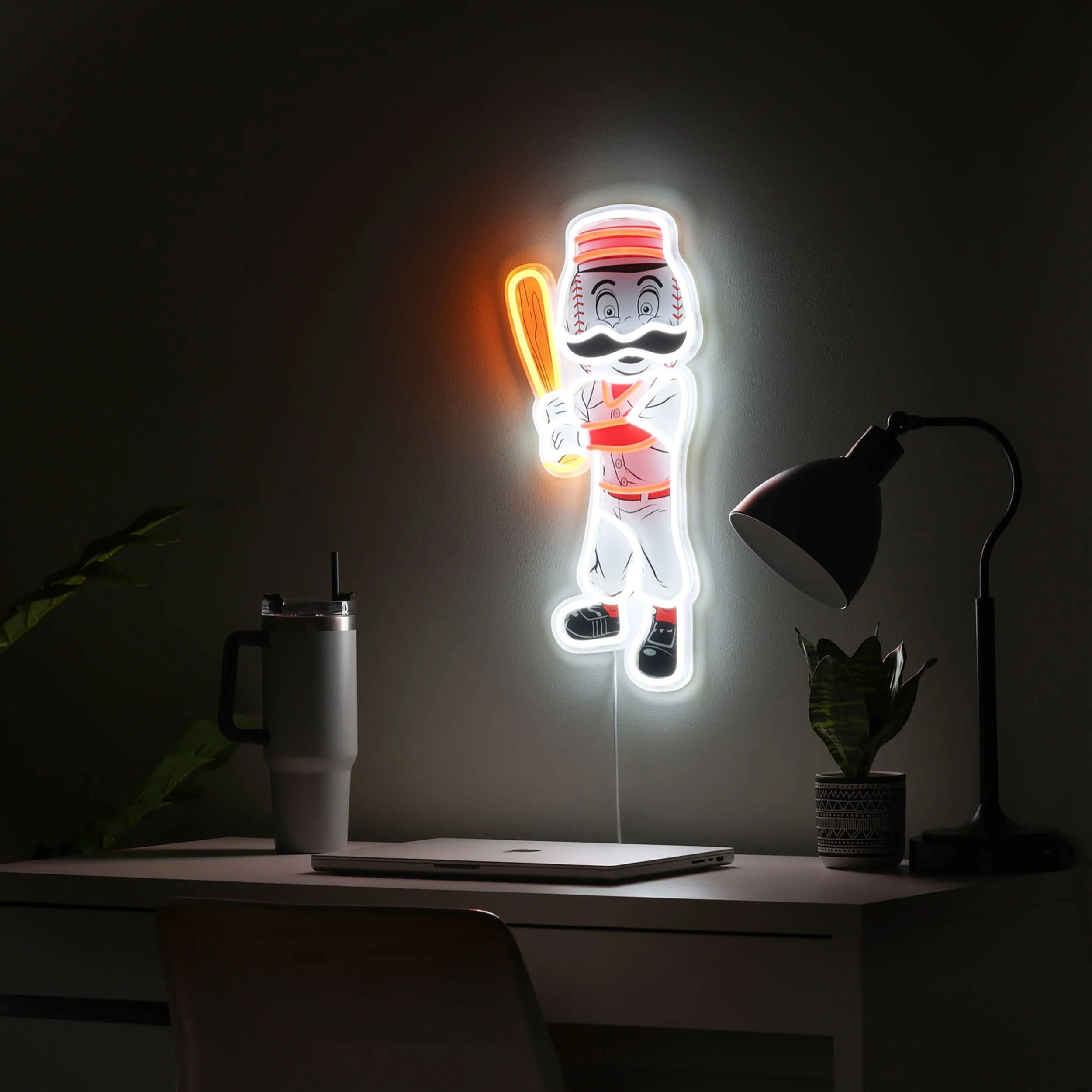 Mr Redlegs Cincinnati Reds LED Neon Light Up Mascot Sign - Image 3