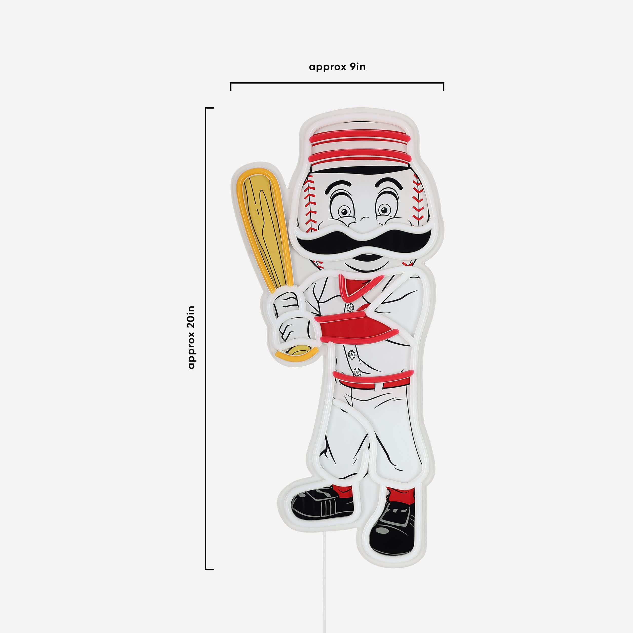 Mr Redlegs Cincinnati Reds LED Neon Light Up Mascot Sign - Image 5