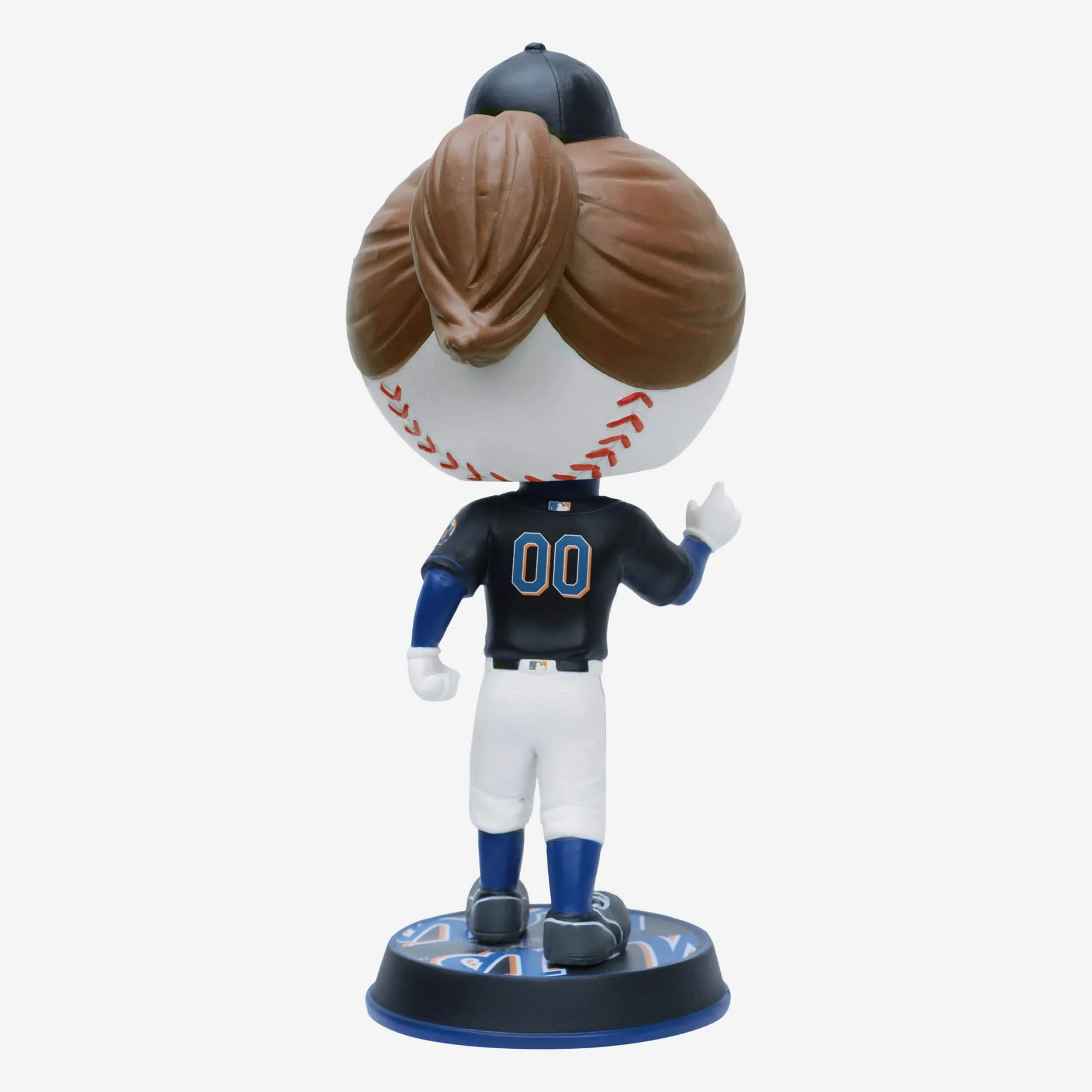 Mrs Met New York Mets Black Jersey Field Stripe Mascot Bighead Bobblehead - Image 5