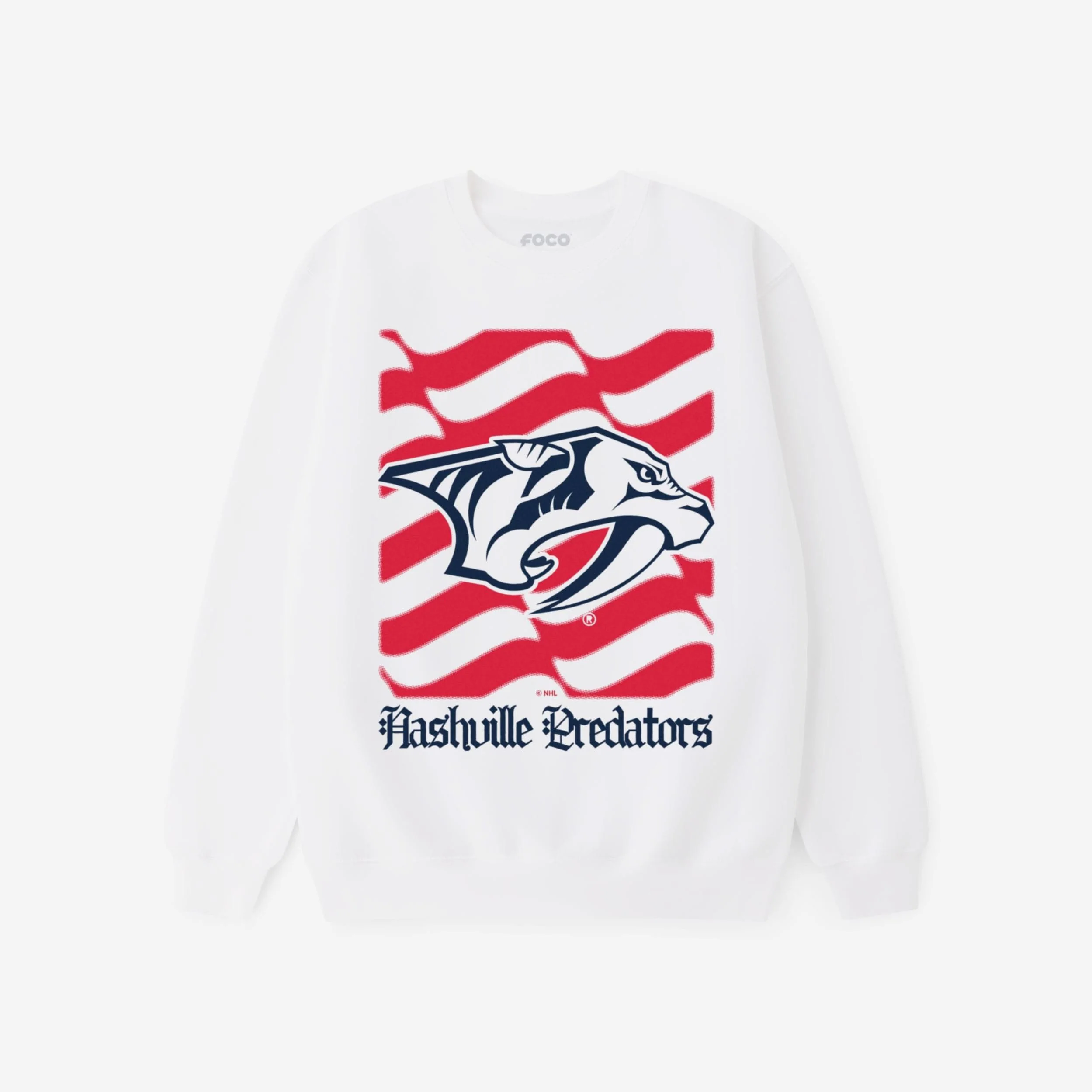 Nashville Predators American Heritage Wordmark Crew Neck Sweatshirt