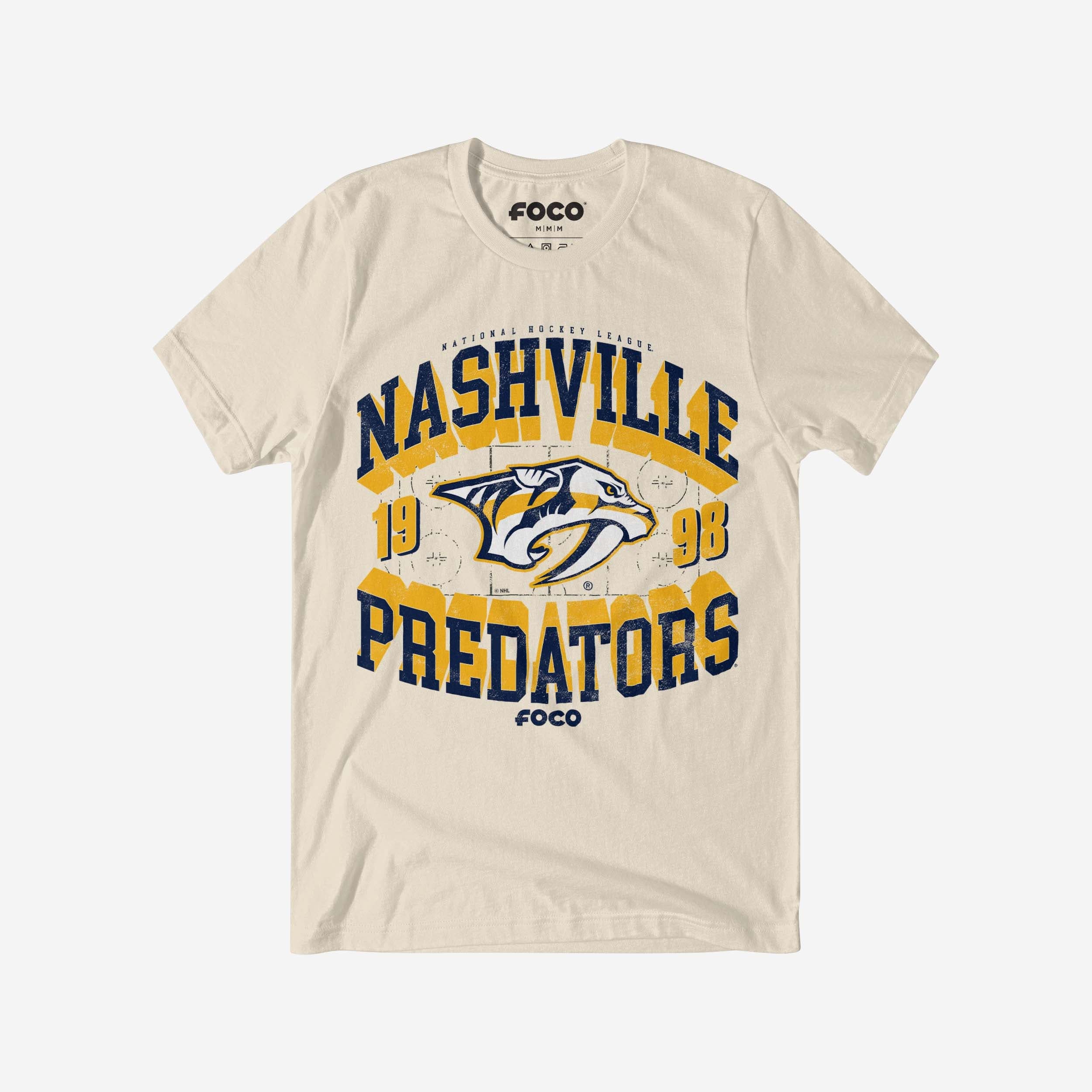 Nashville Predators Rink Arched Wordmark T-Shirt