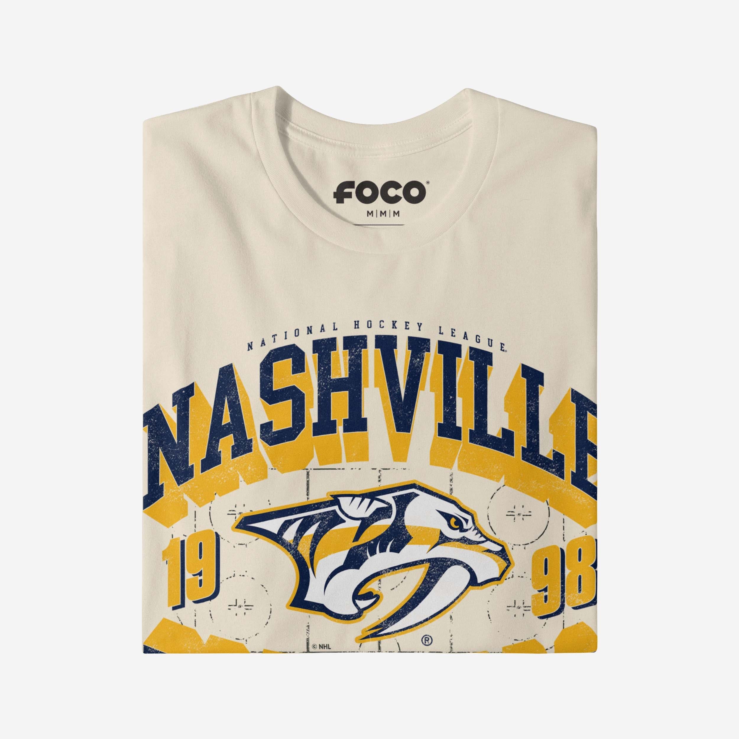 Nashville Predators Rink Arched Wordmark T-Shirt - Image 3