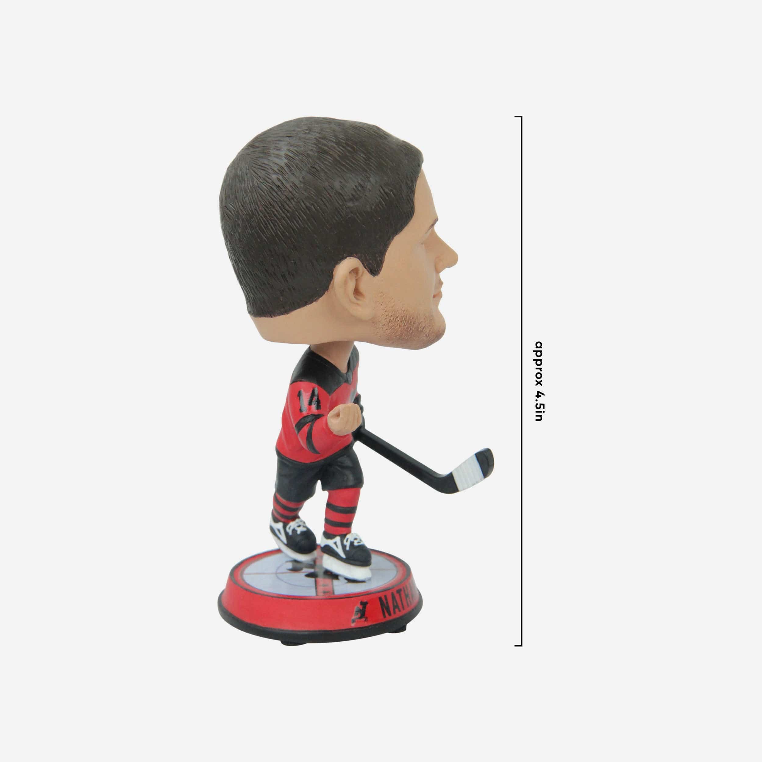Nathan Bastian New Jersey Devils 2024 Stadium Series Celly Ice Stripe Mini Bighead Bobblehead - Image 4