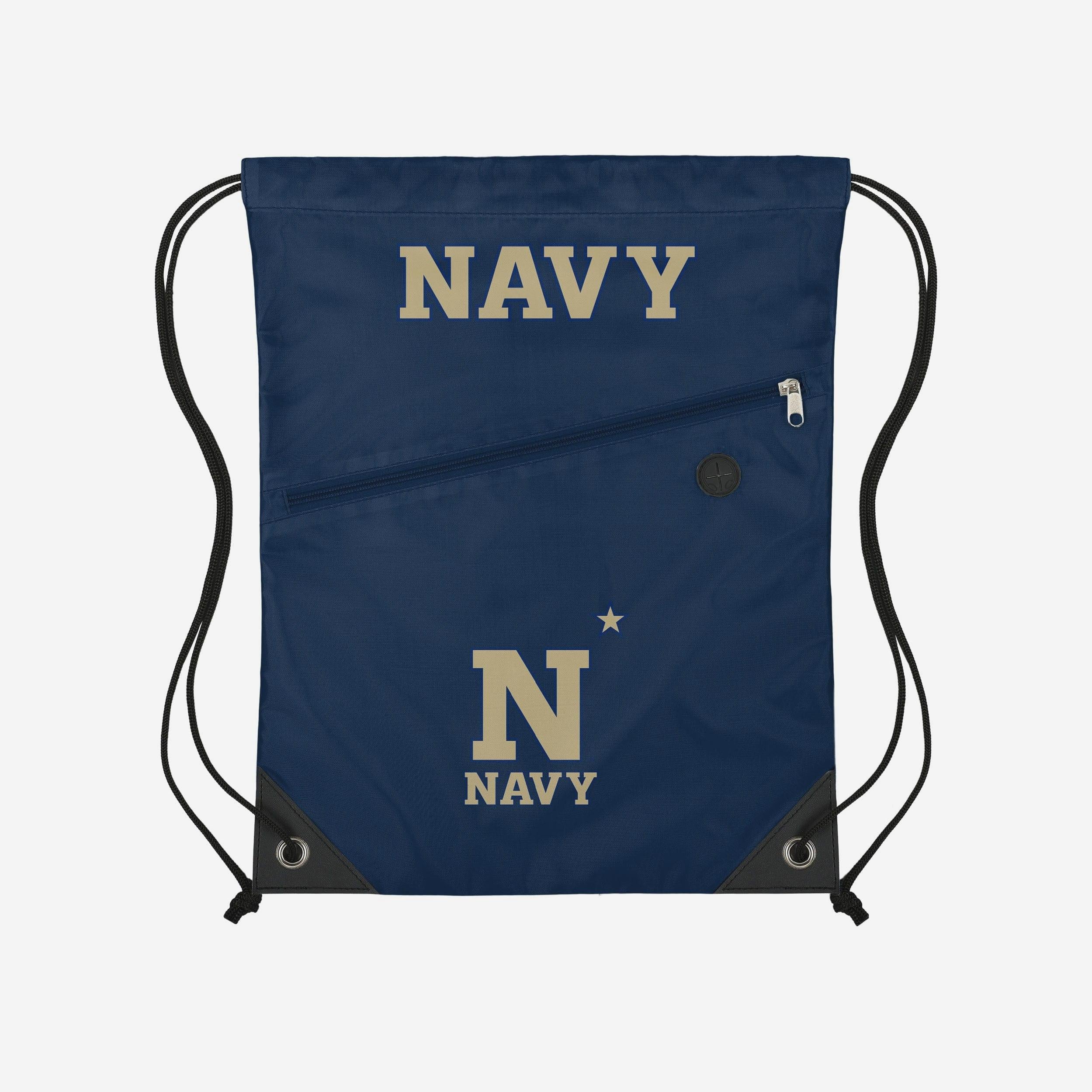 Navy Midshipmen Pocket Drawstring Backpack - Image 2