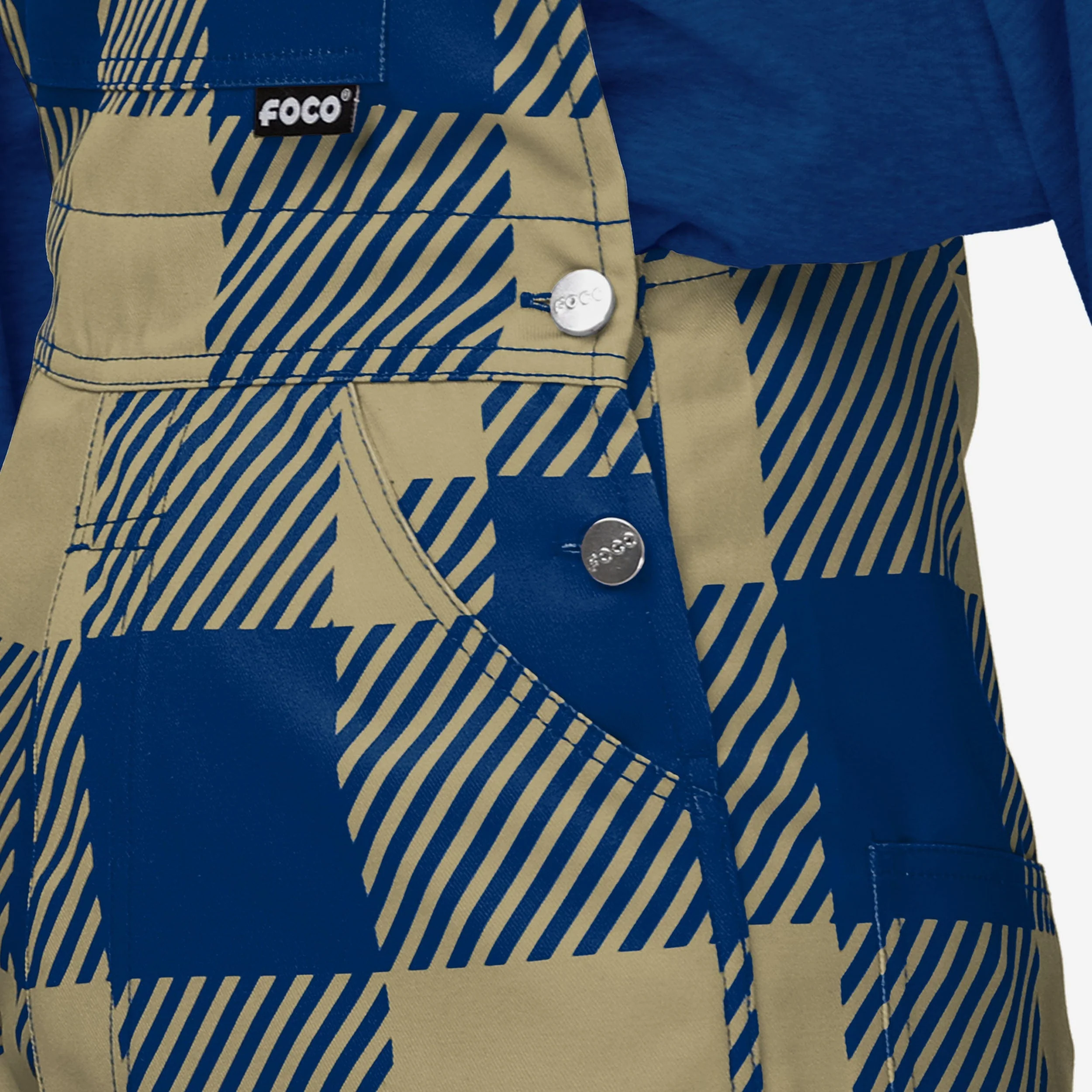 Navy Midshipmen Womens Plaid Bib Overalls - Image 5
