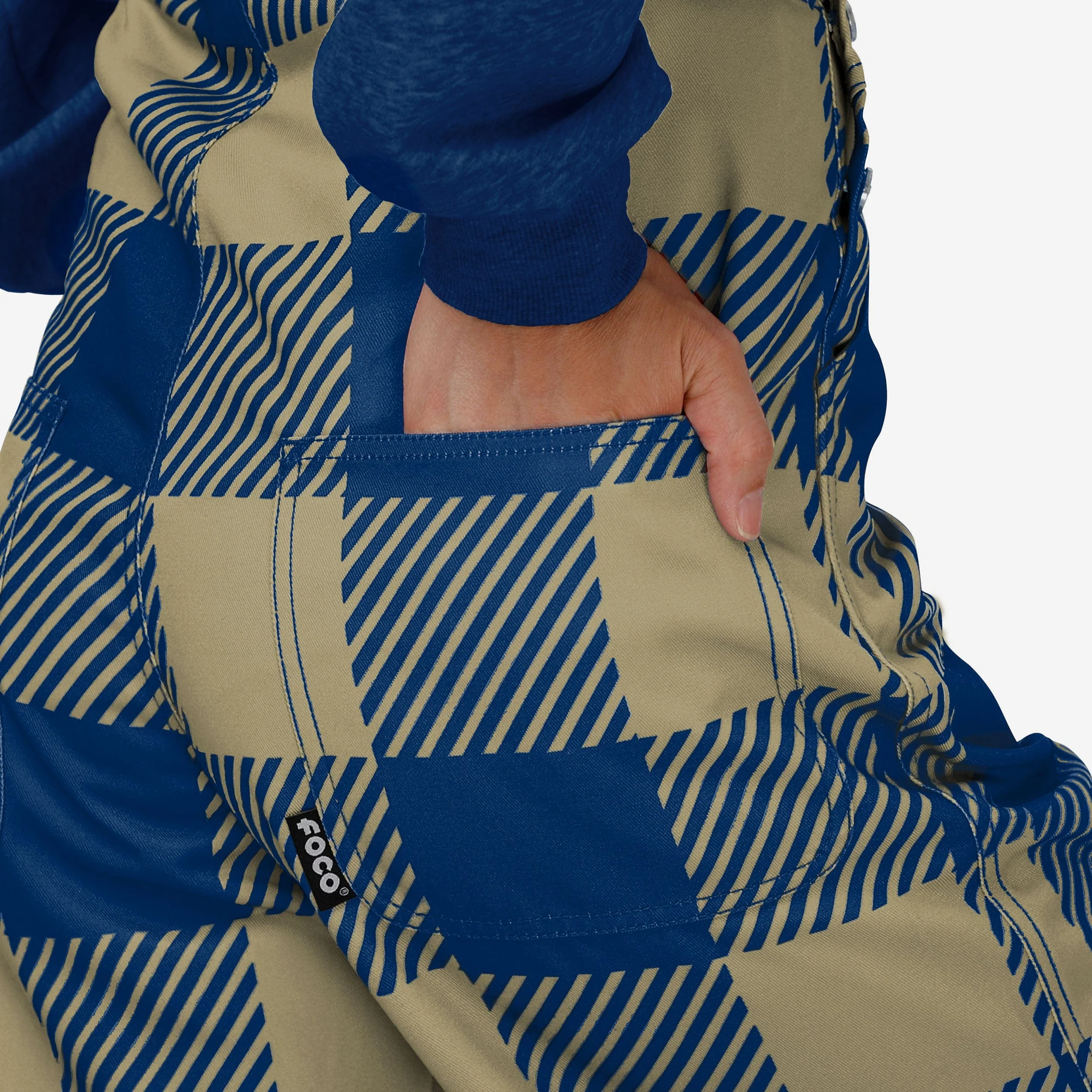 Navy Midshipmen Womens Plaid Bib Overalls - Image 6