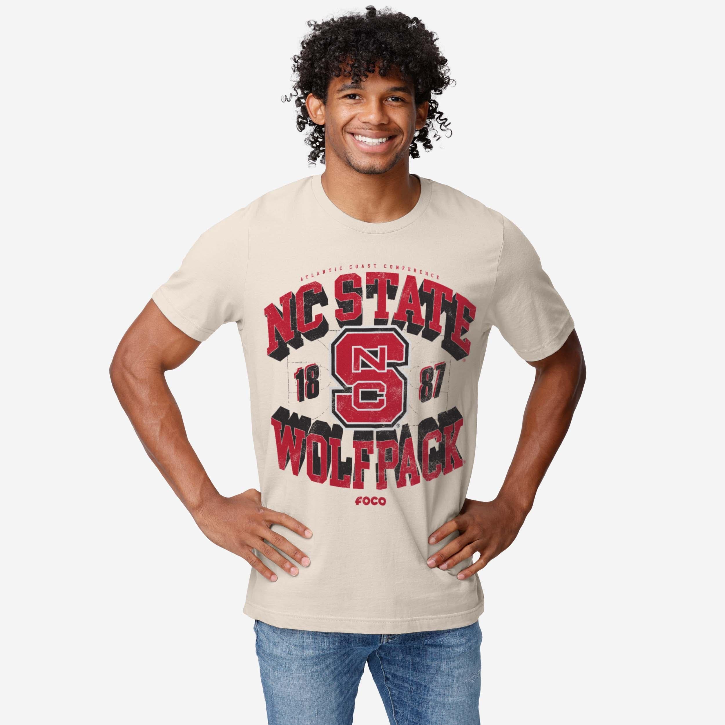 NC State Wolfpack Court Arched Wordmark T-Shirt - Image 2