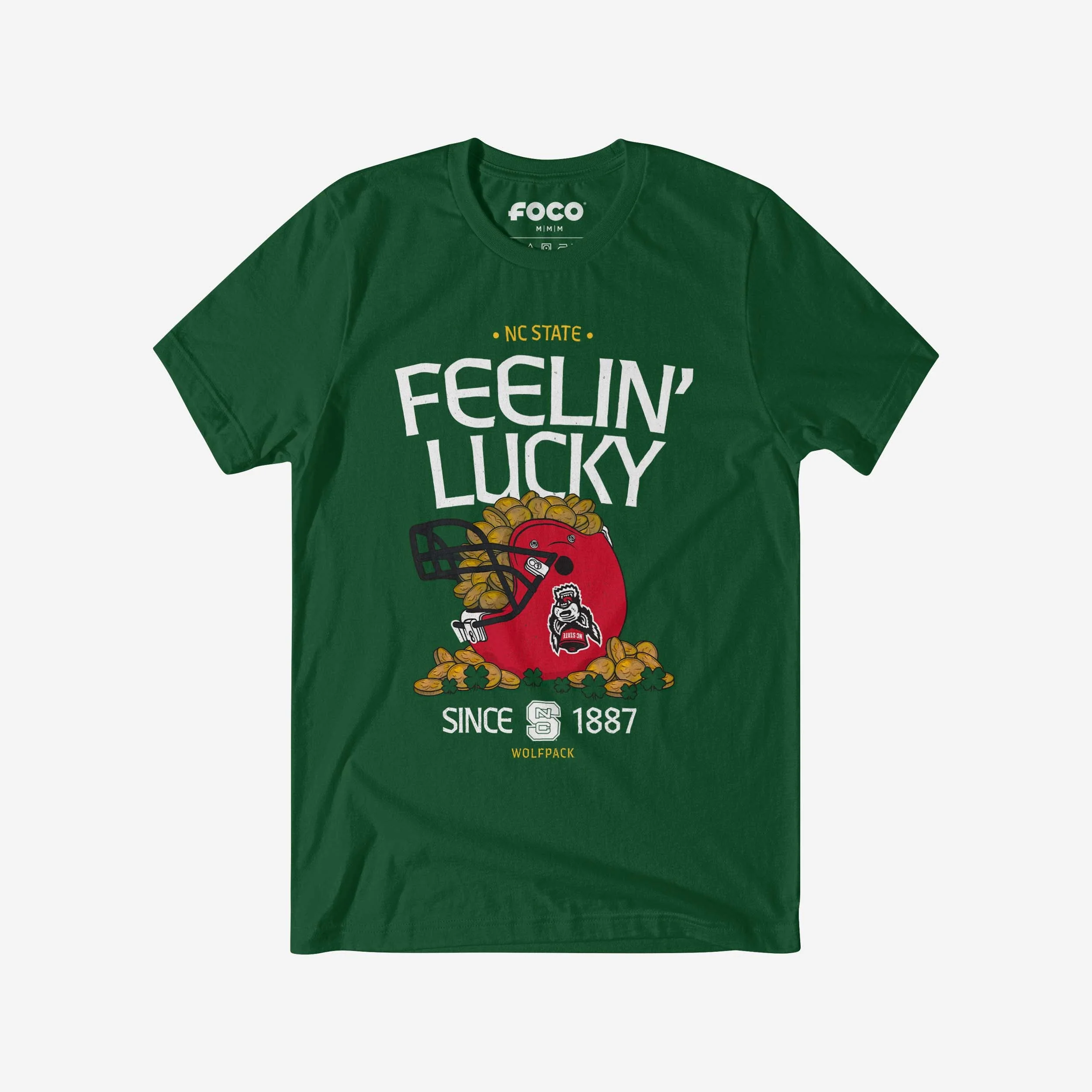 NC State Wolfpack Feelin Lucky Helmet T-Shirt