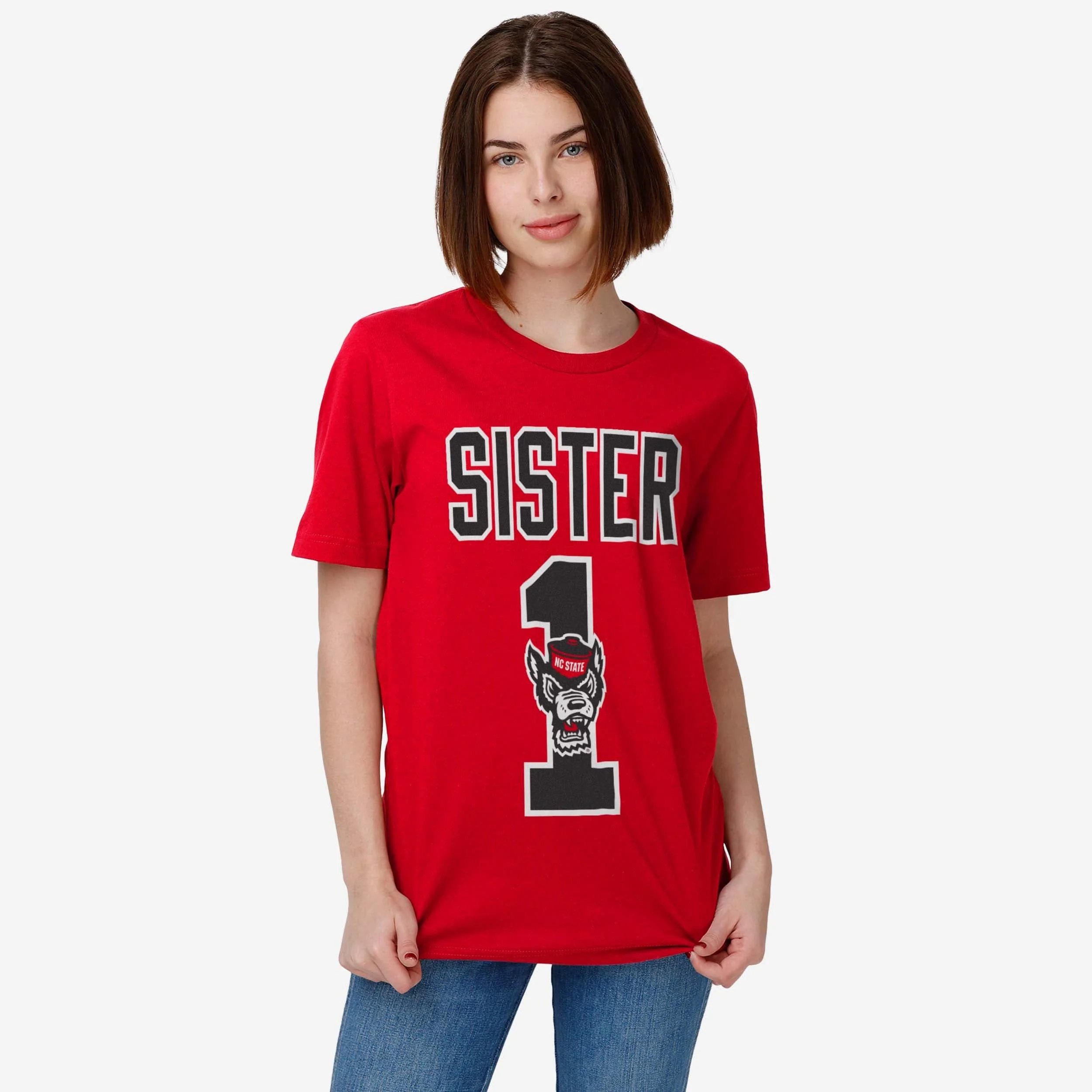 NC State Wolfpack Number 1 Sister T-Shirt - Image 2