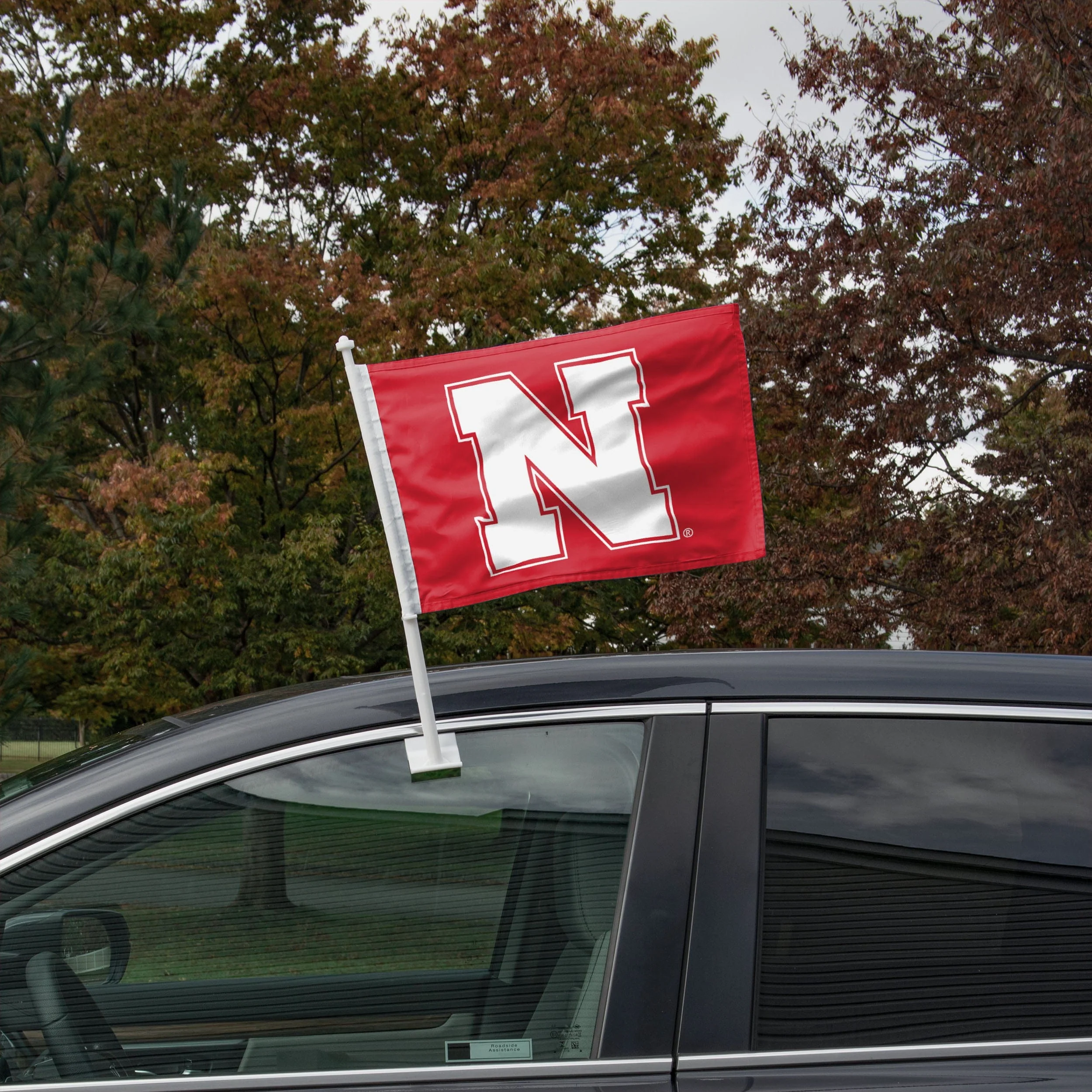 Nebraska Cornhuskers 2 Pack Solid Car Flag - Image 2