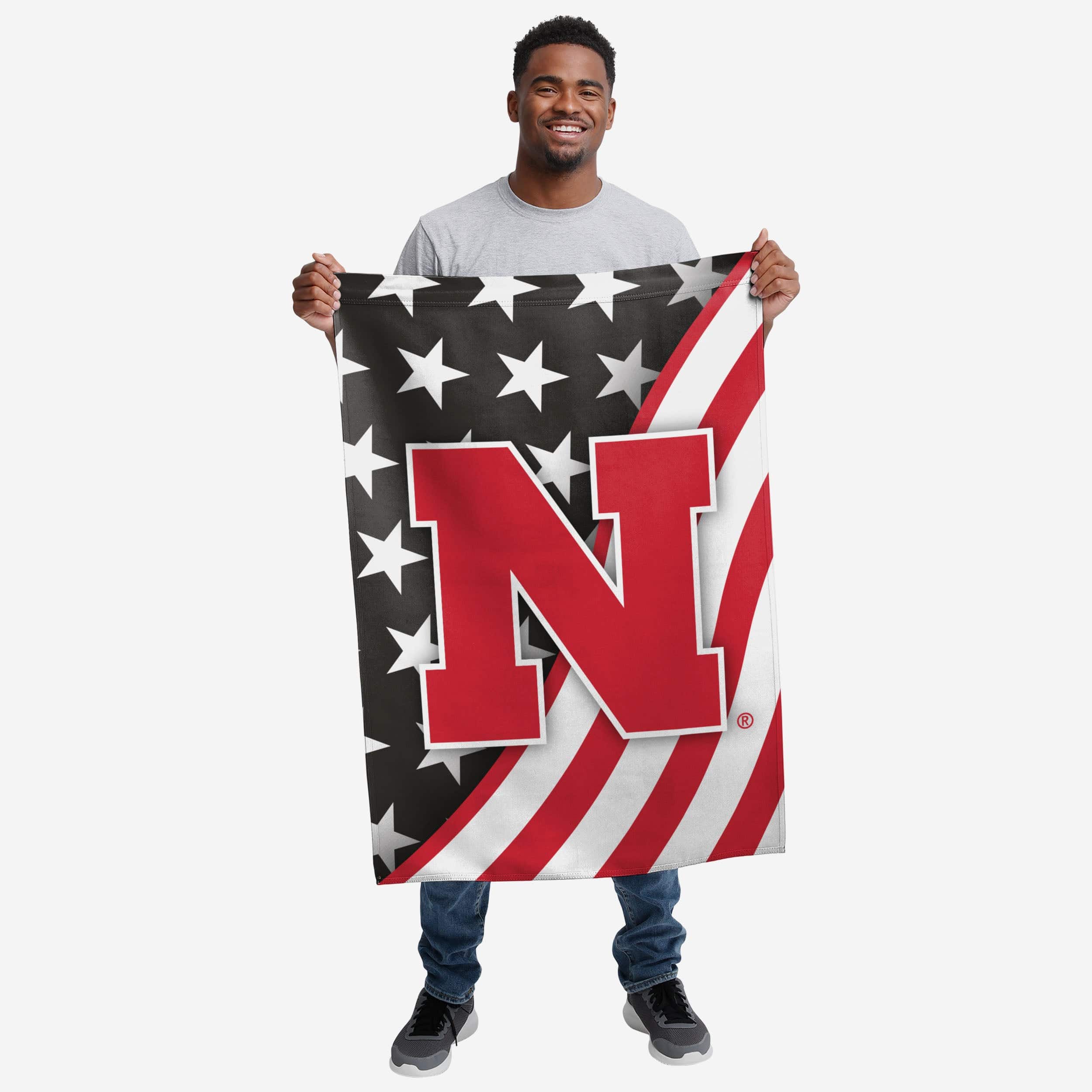 Nebraska Cornhuskers Americana Vertical Flag - Image 2