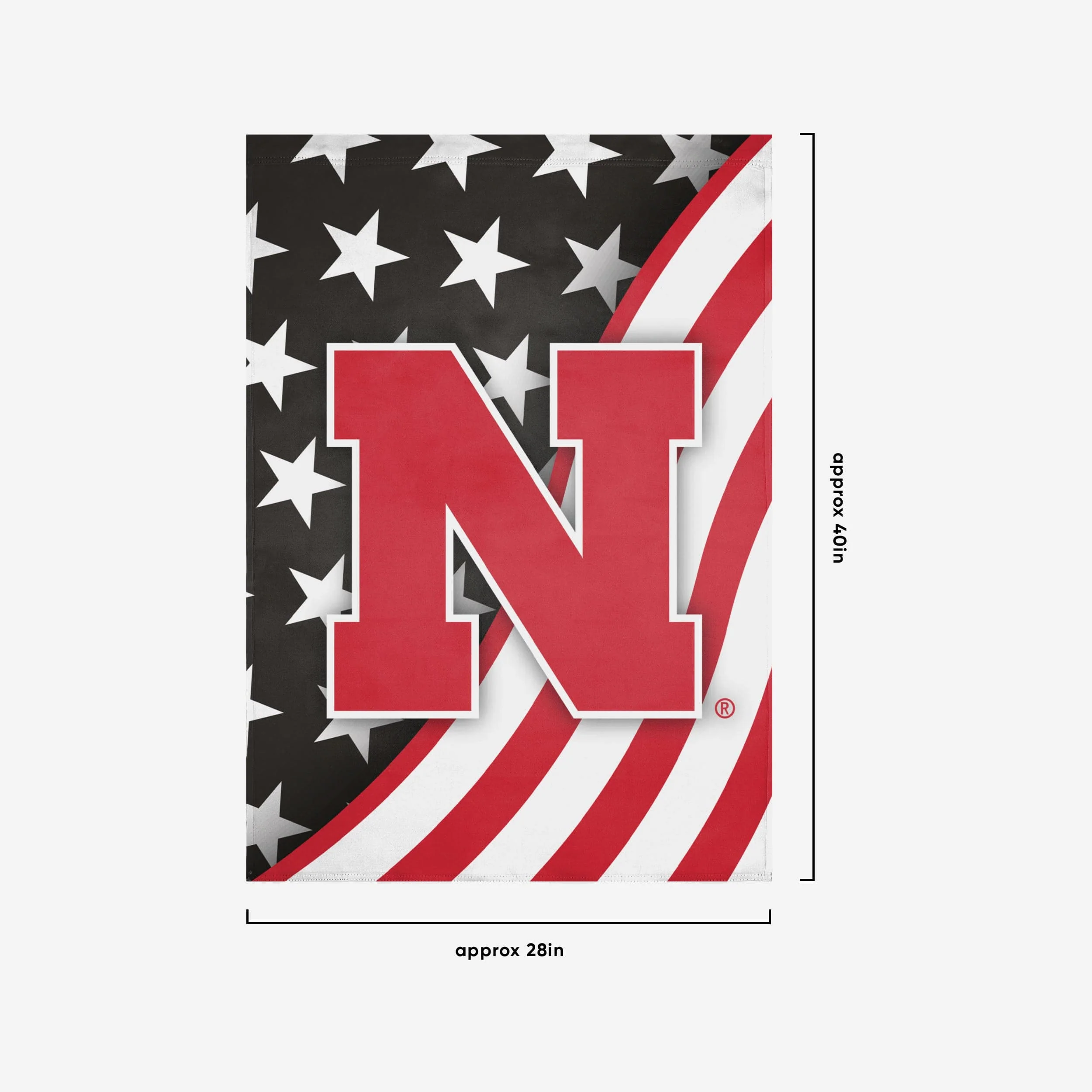 Nebraska Cornhuskers Americana Vertical Flag - Image 3