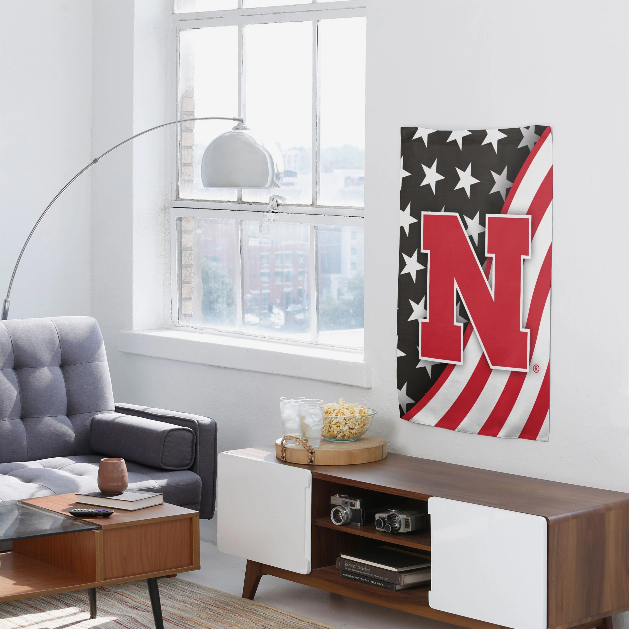 Nebraska Cornhuskers Americana Vertical Flag - Image 4