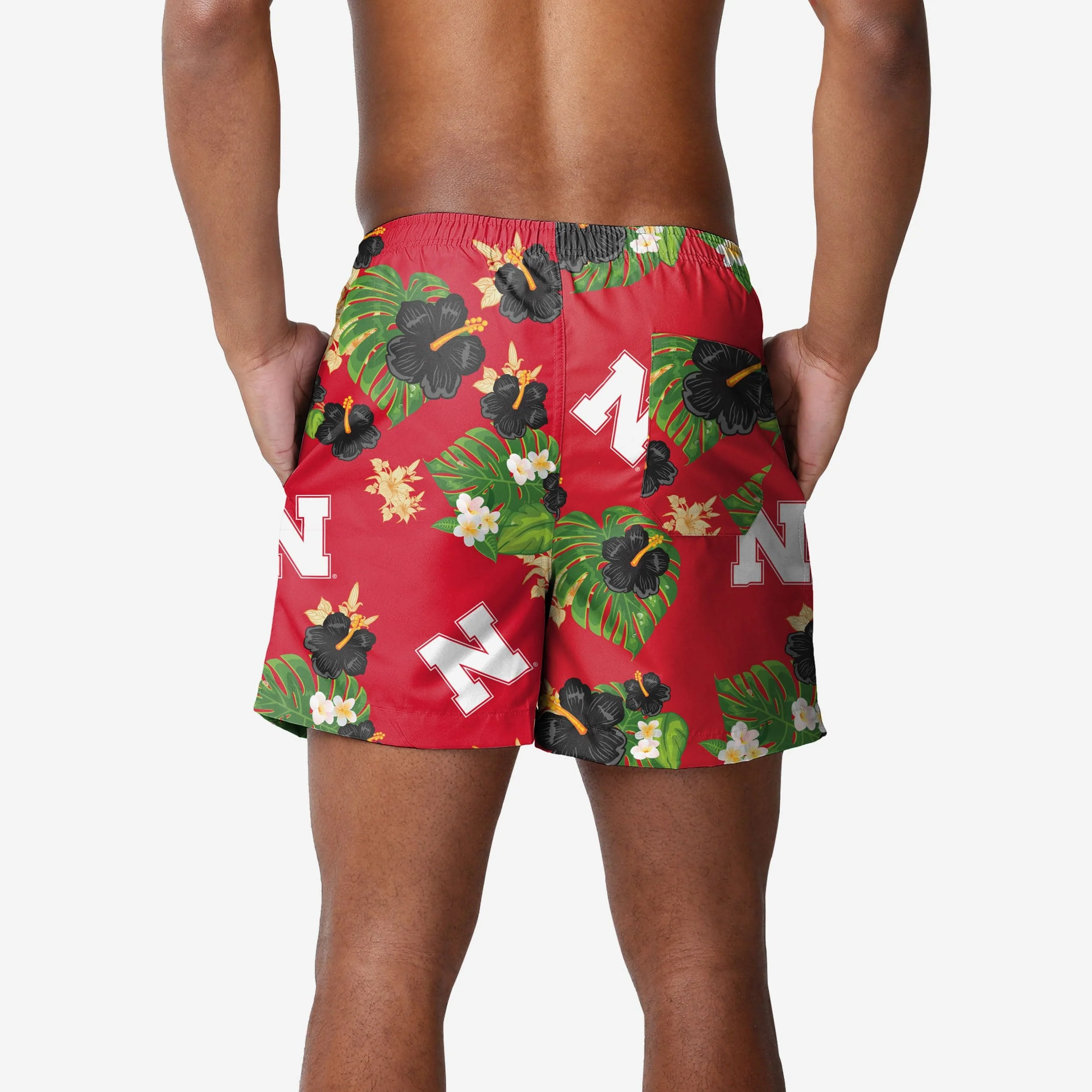 Nebraska Cornhuskers Floral Swimming Trunks - Image 2